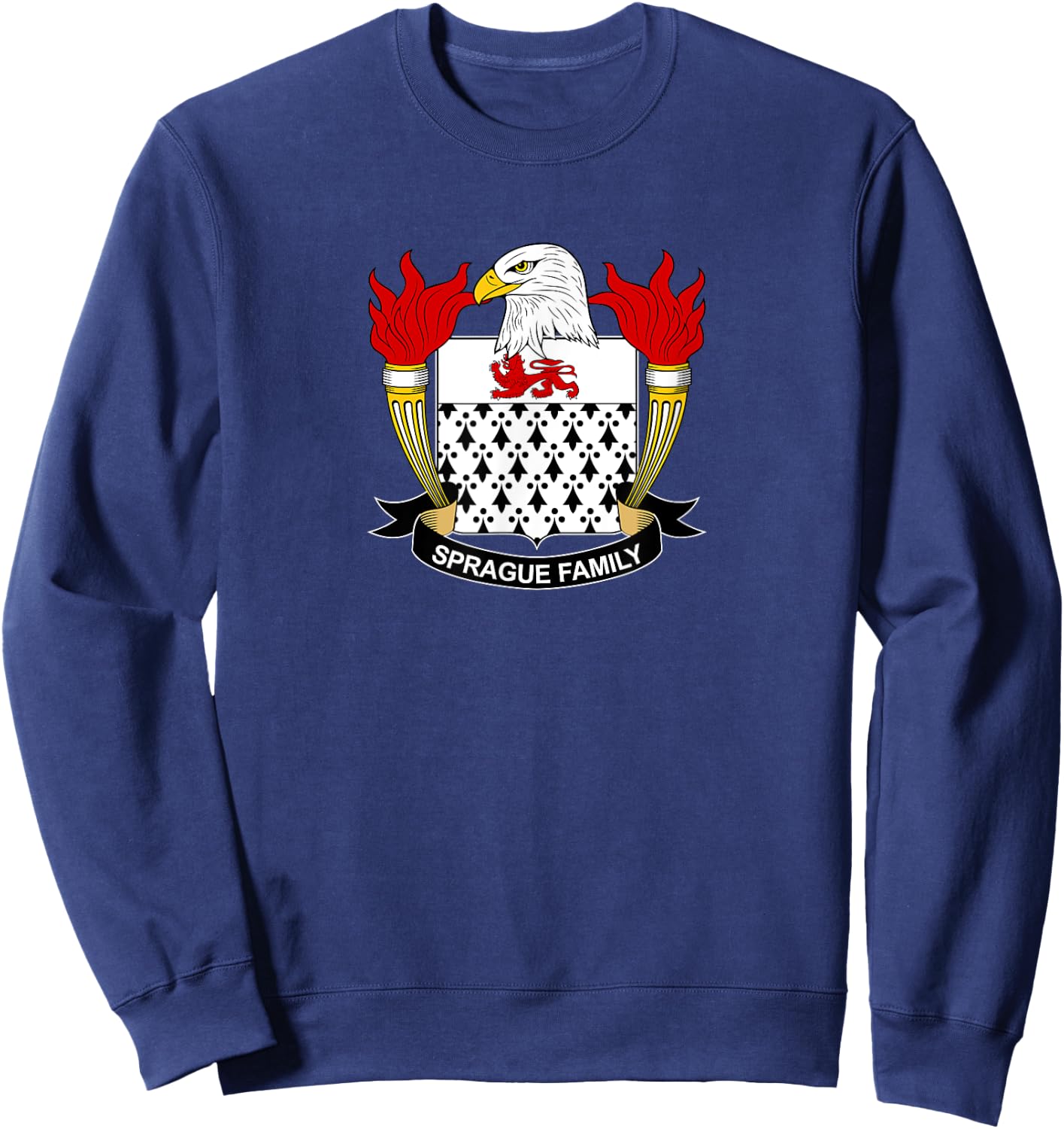 Sprague Coat of Arms - Family Crest Sweatshirt - Sweatshirt | Navy
