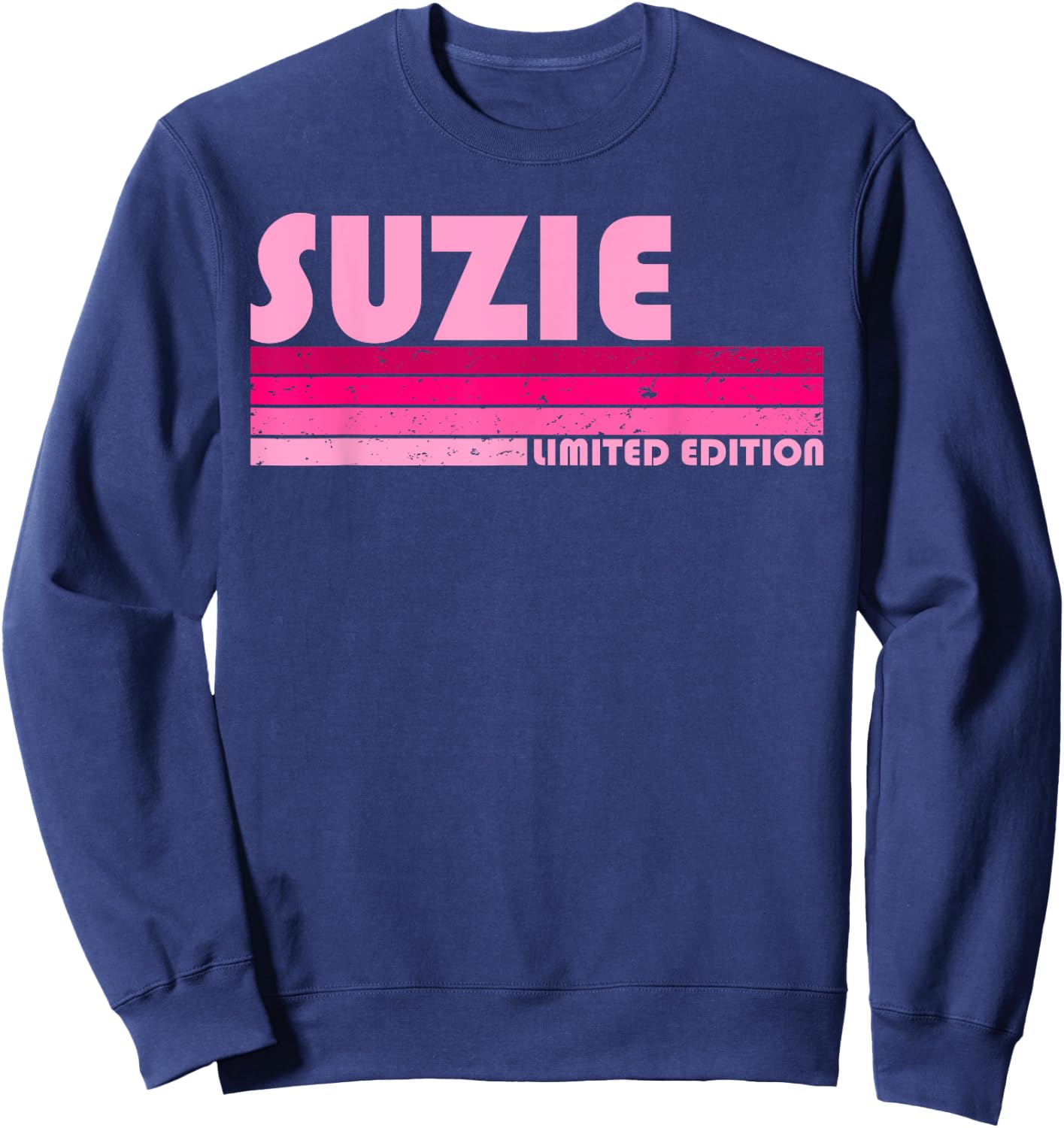 SUZIE Name Personalized Retro Vintage 80s 90s Birthday Sweatshirt - Sweatshirt | Navy