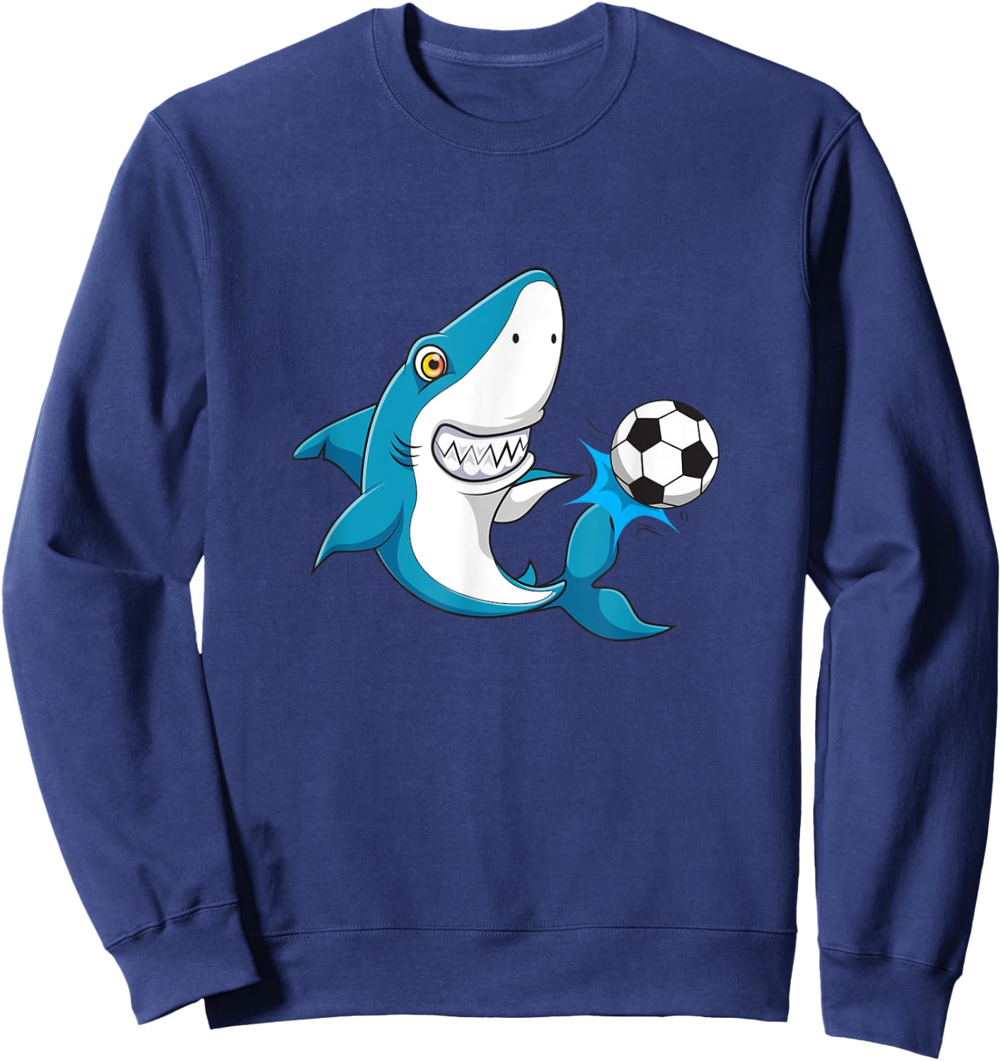 Cute soccer shark for soccer players Sweatshirt - Sweatshirt | Navy
