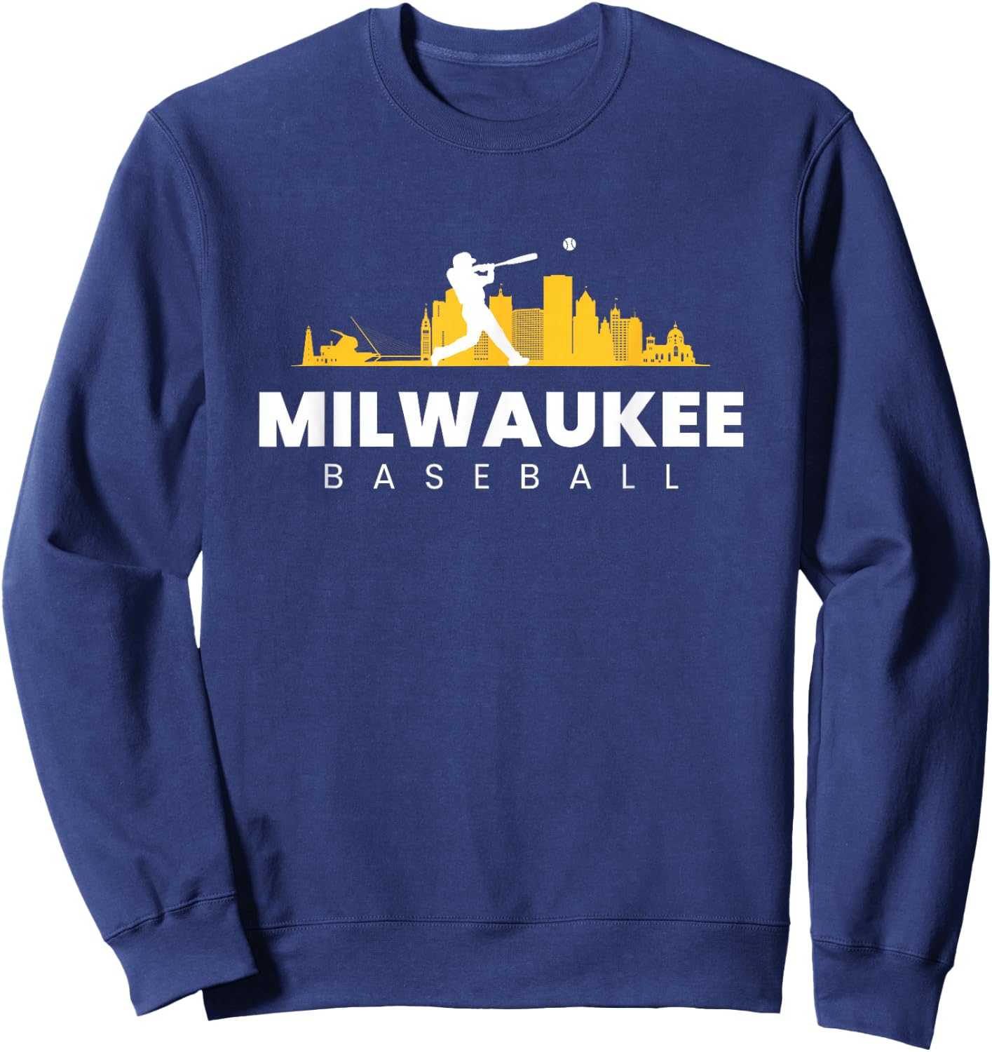 Milwaukee Baseball Vintage Minimalist Retro Baseball Lover Sweatshirt - Sweatshirt | Navy
