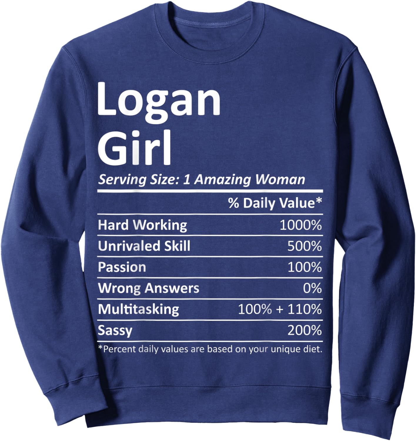 LOGAN GIRL UT UTAH Funny City Home Roots USA Gift Sweatshirt - Sweatshirt | Navy