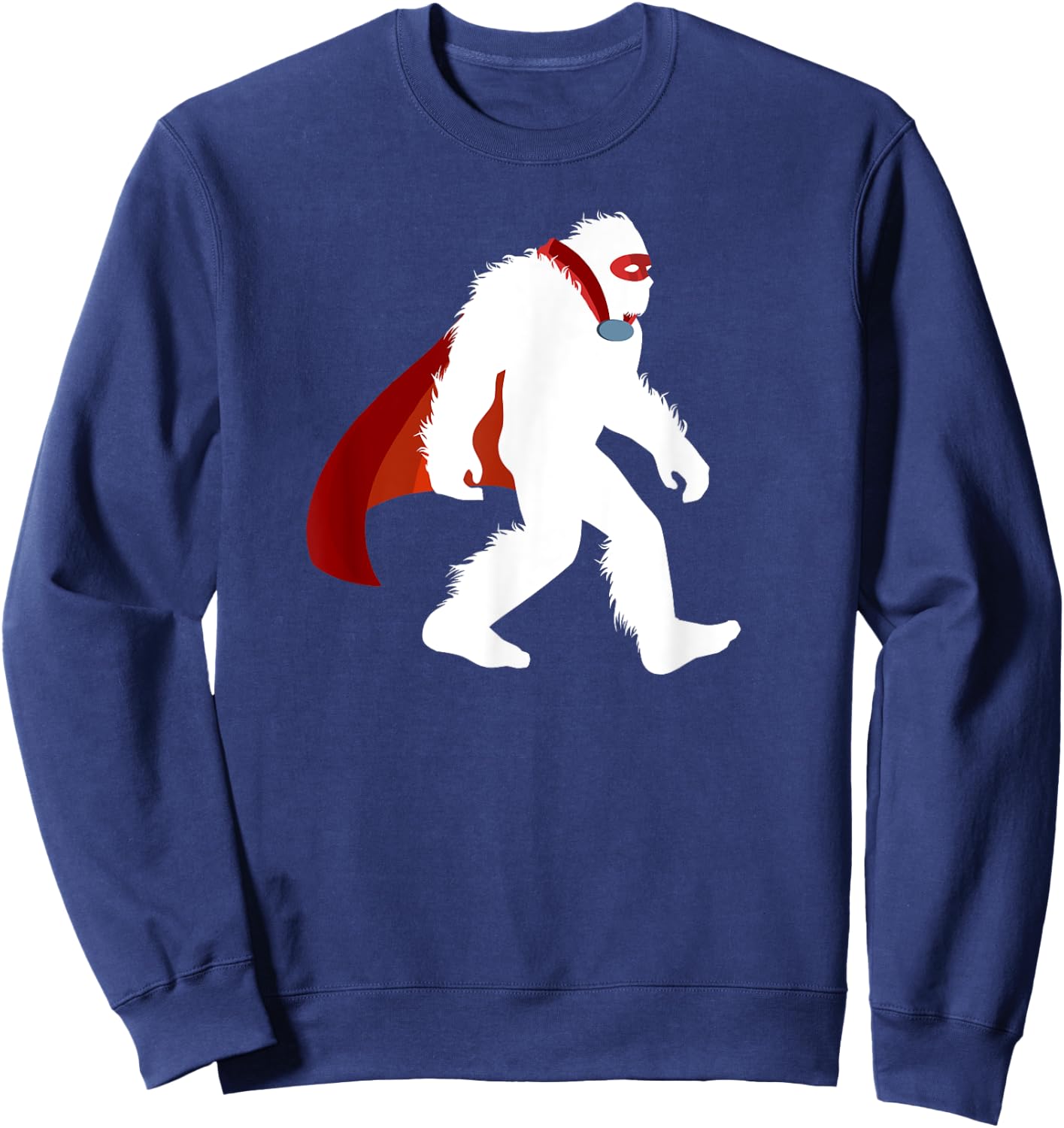 Fun Bigfoot Superhero Vigilantism Cryptid Sasquatch Crusader Sweatshirt - Sweatshirt | Navy