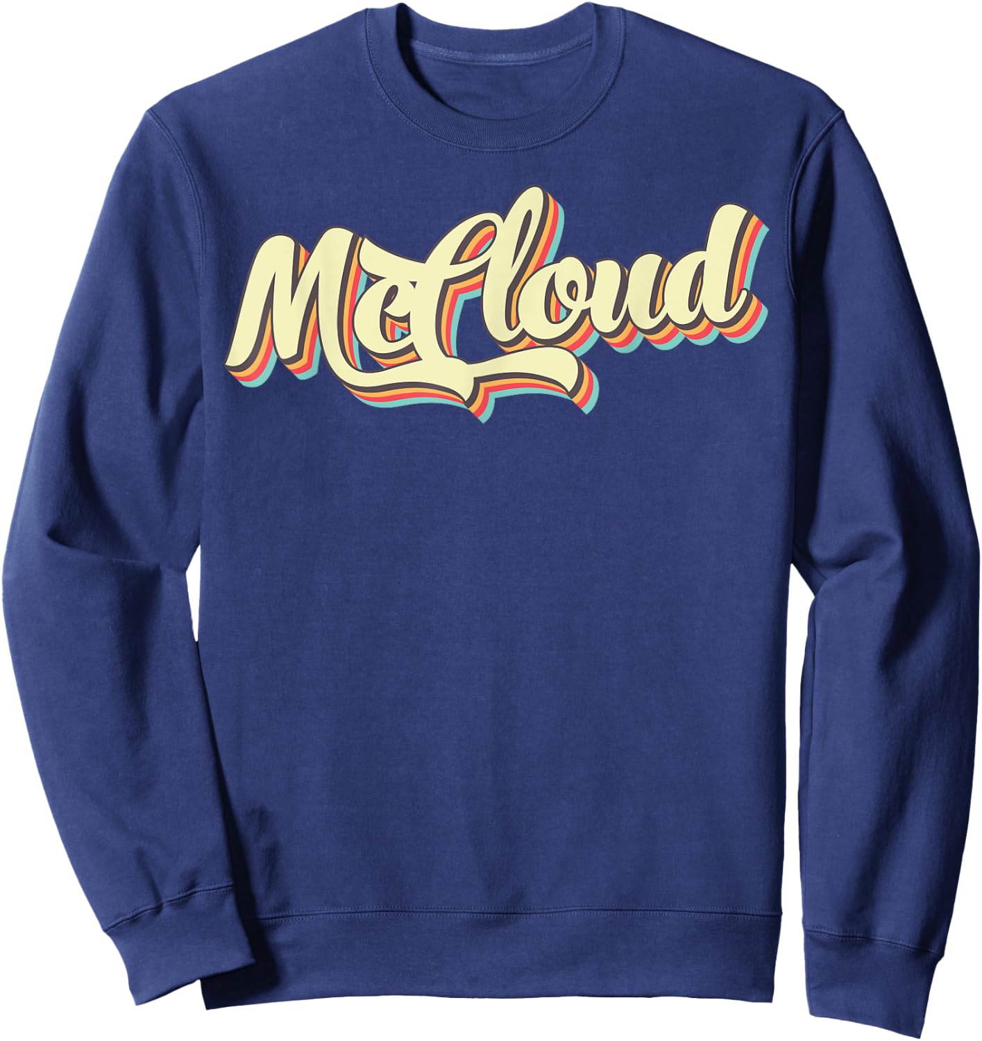McCloud Retro Art Baseball Font Vintage Sweatshirt - Sweatshirt | Navy