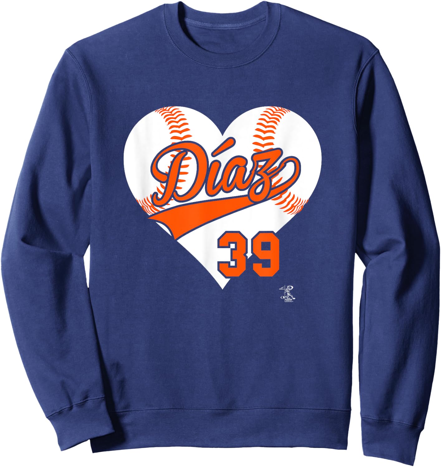Edwin Diaz Baseball Heart Gameday Sweatshirt - Sweatshirt | Navy