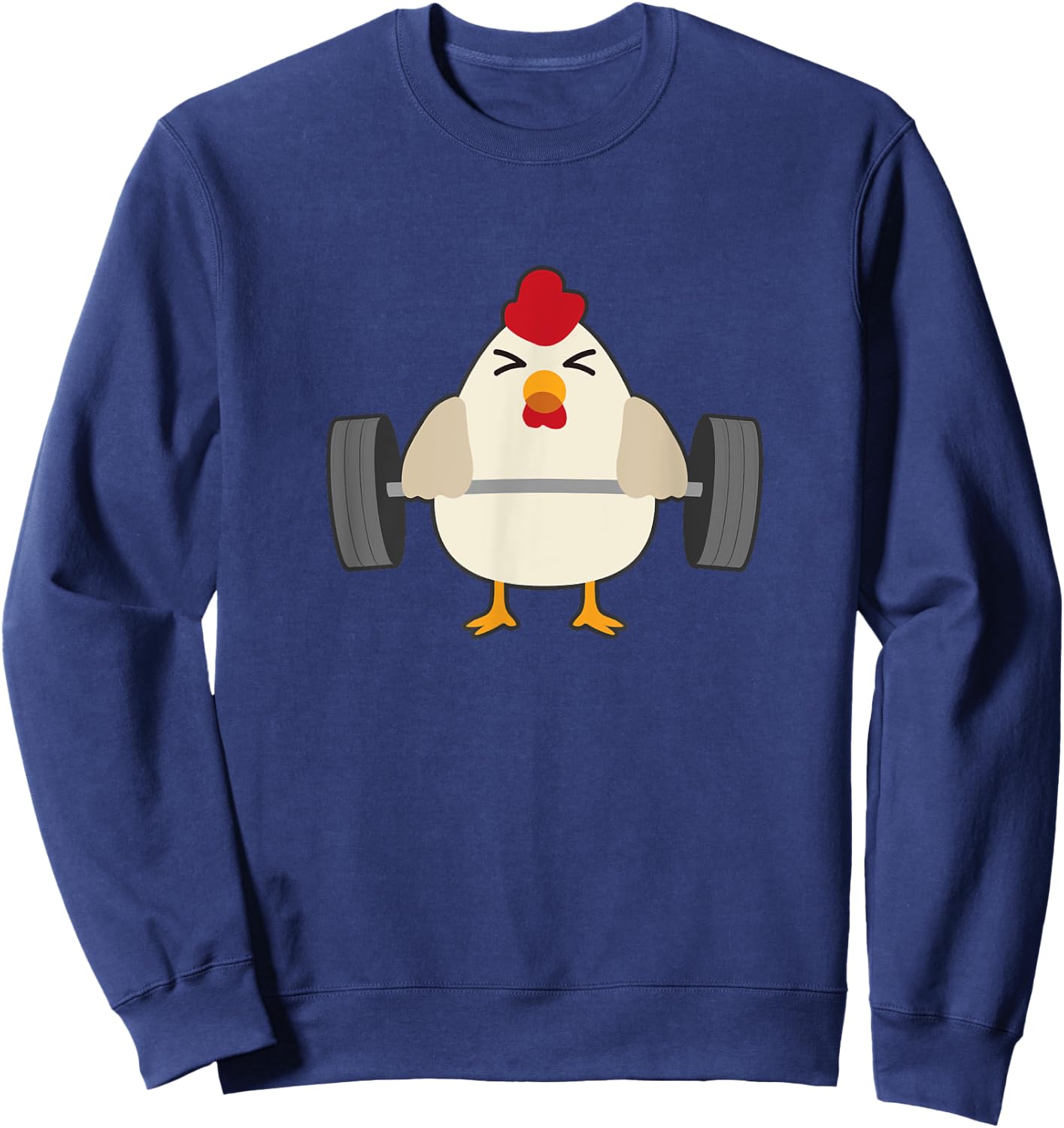 Chicken Power Deadlift - Funny Weightlifter Sweatshirt - Sweatshirt | Navy