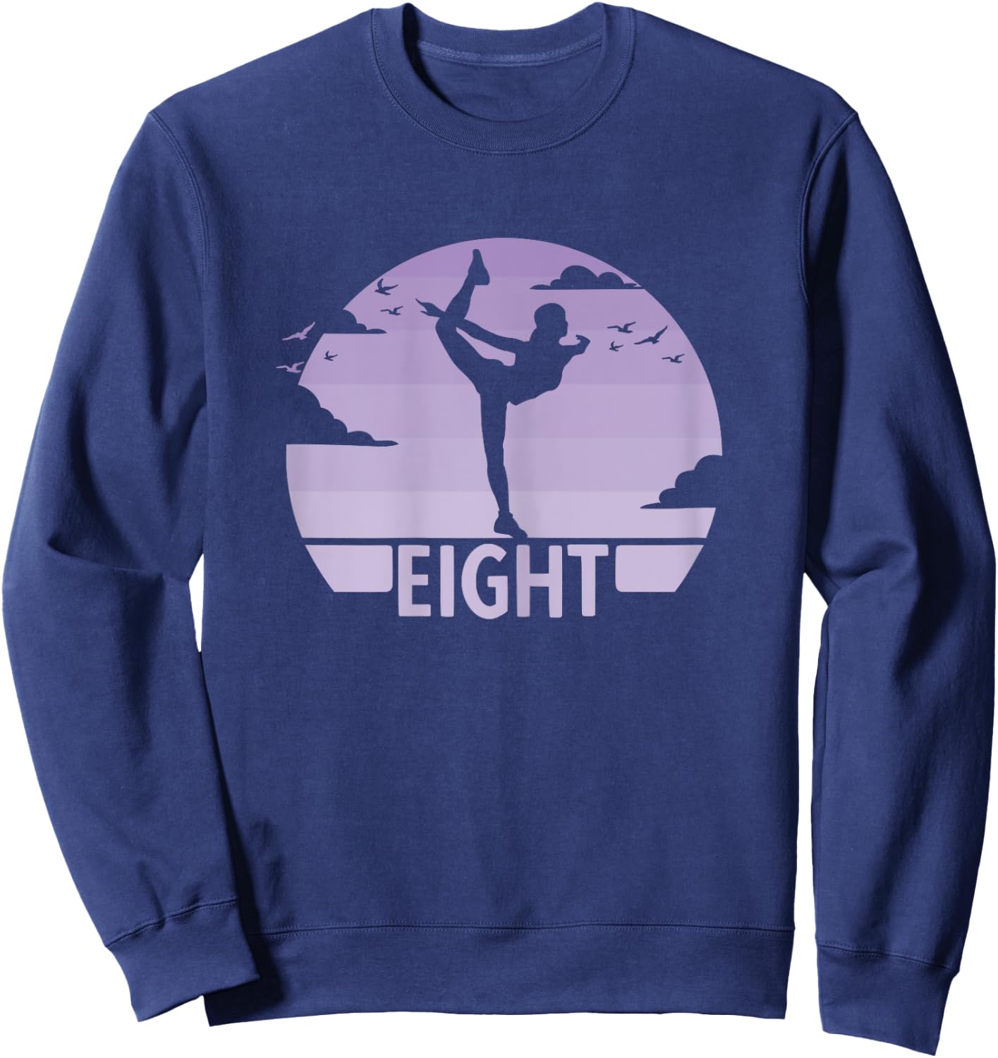 8th Birthday Gymnast Dancer 8 Years Girl Gymnastics Sweatshirt - Sweatshirt | Navy