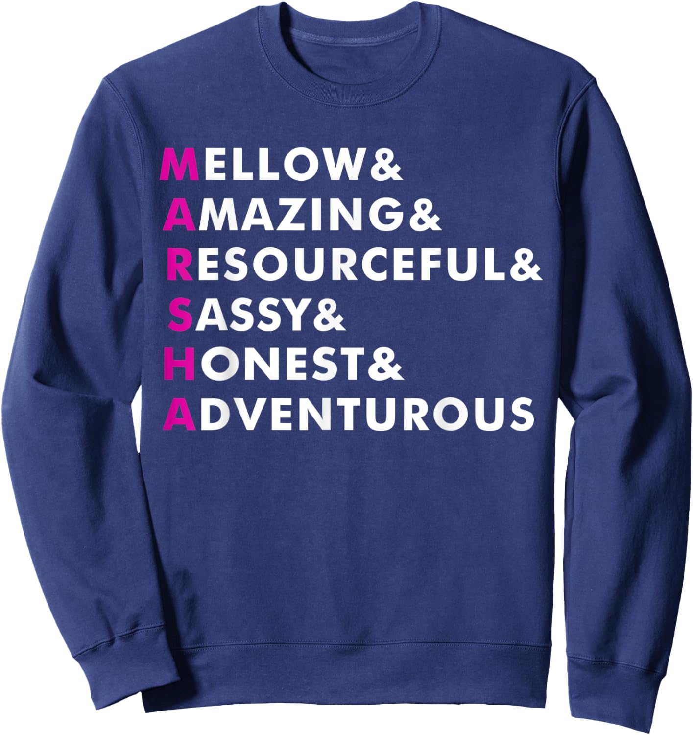 Marsha Name Shirt Personalized Gift Sweatshirt - Sweatshirt | Navy