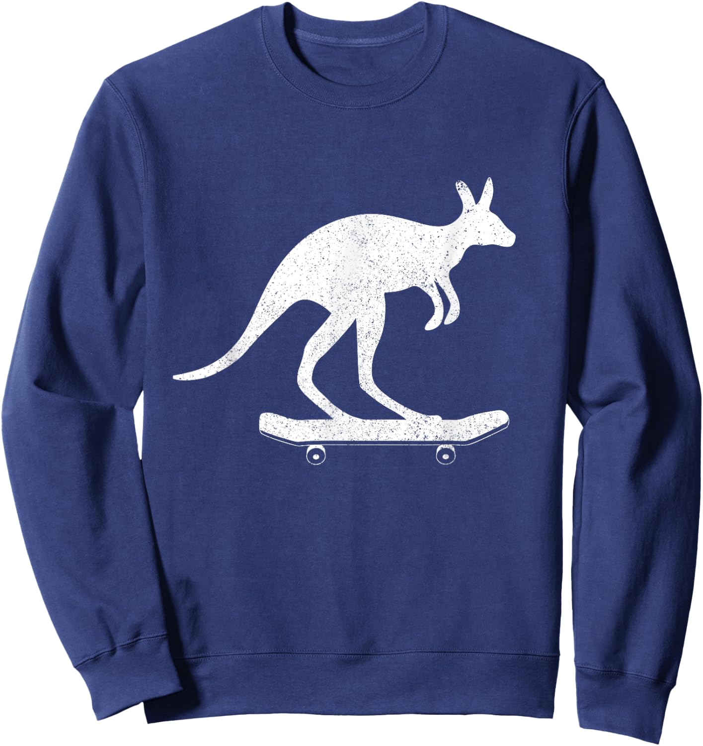 Cool Kangaroo rides Skateboard Fun Australia Travel Gift Sweatshirt - Sweatshirt | Navy