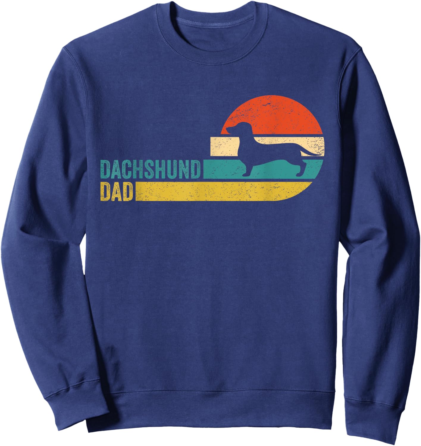Dachshund Dad Pet - Dog Breed Pet Paw Best Friend Sweatshirt - Sweatshirt | Navy