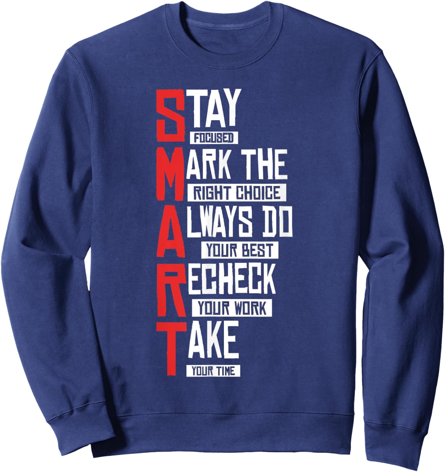 Test Day Teacher- Smart Design Testing Day Exam Sweatshirt - Sweatshirt | Navy
