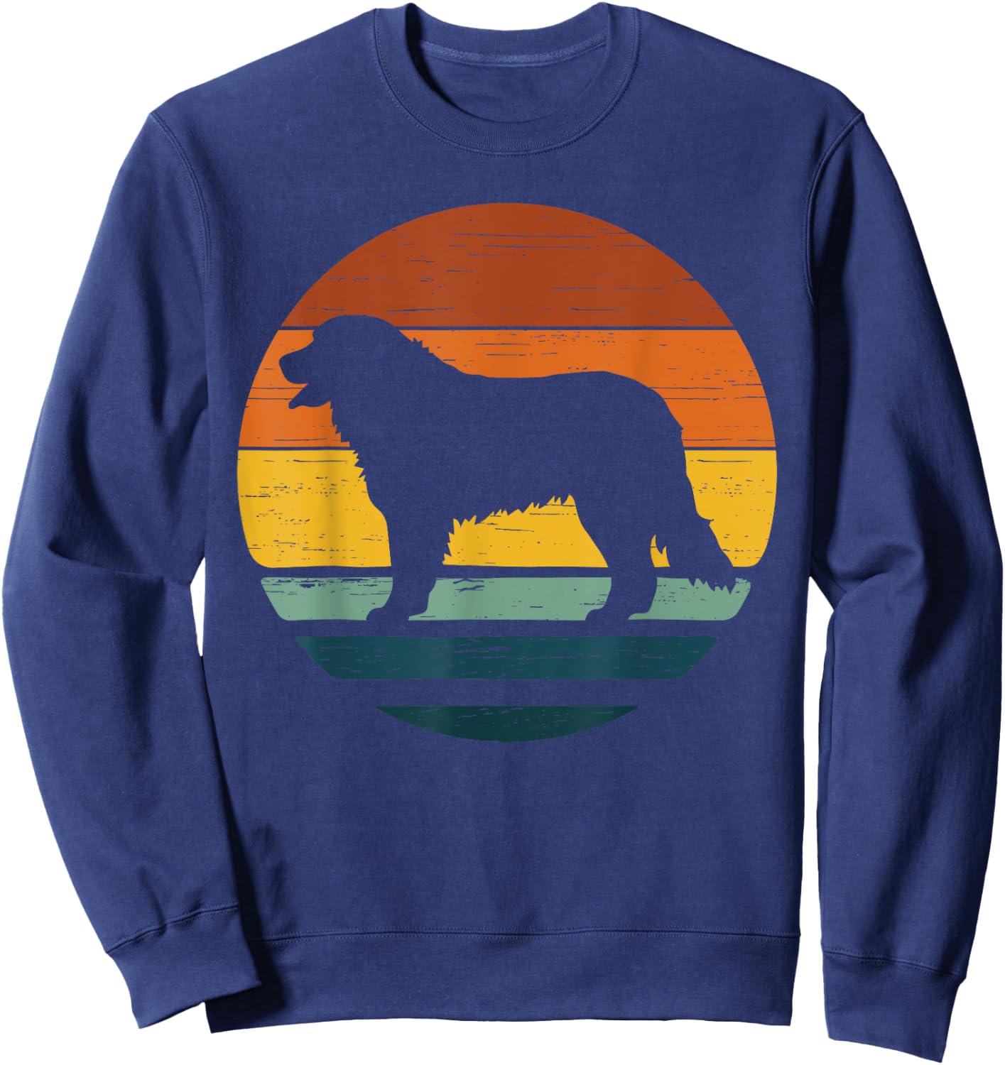 Golden Mountain Vintage Retro Mum Dad Dog Gift Men Women Kids Sweatshirt - Sweatshirt | Navy