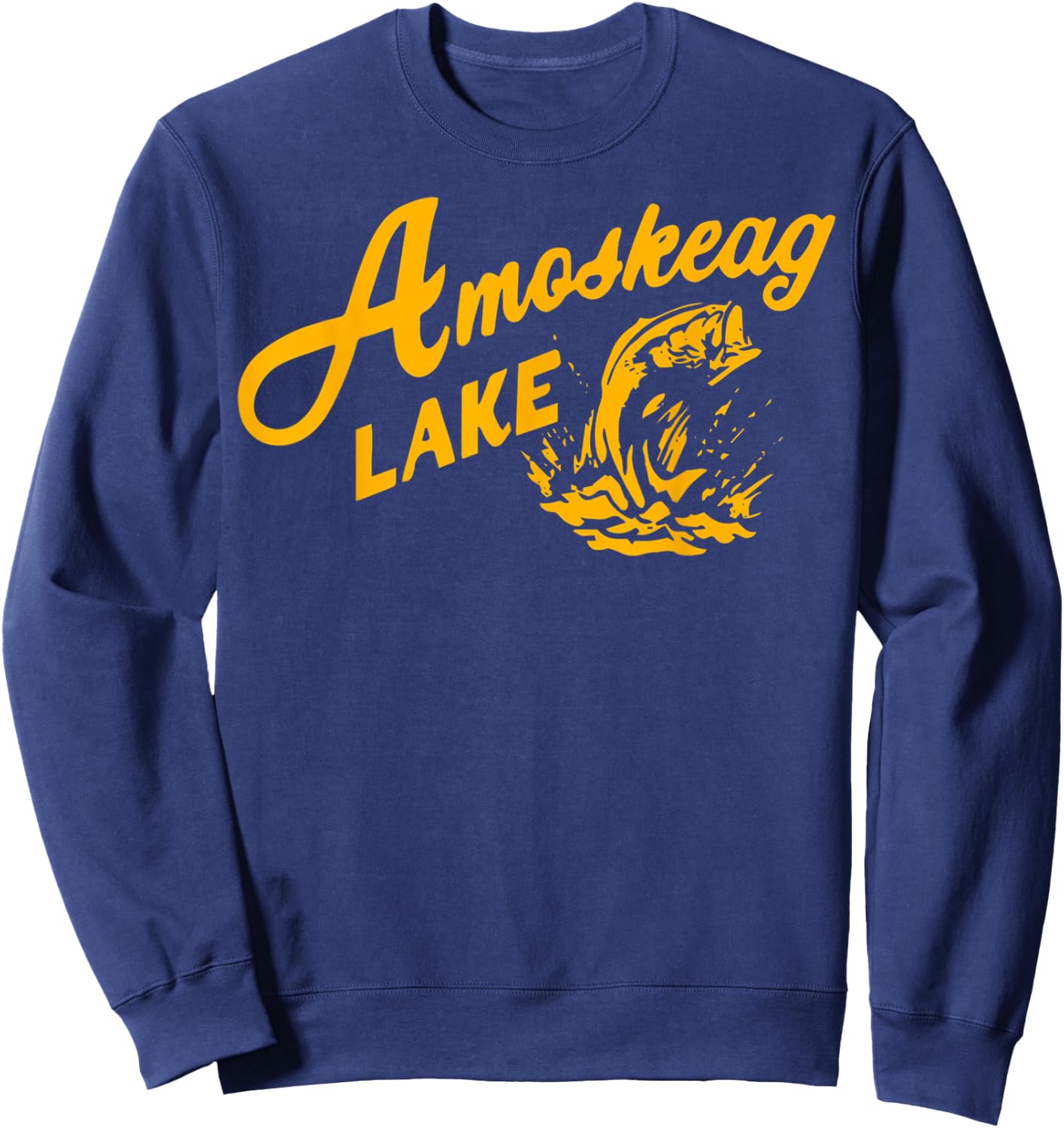 Amoskeag Lake Essential , Fishing Shirt Sweatshirt - Sweatshirt | Navy