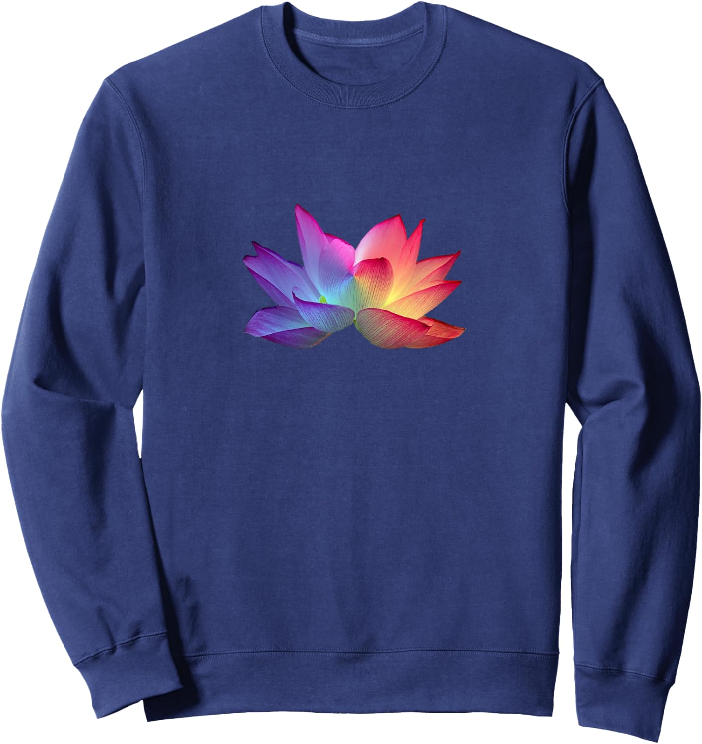 Rainbow Lotus Flower Sweatshirt - Sweatshirt | Navy