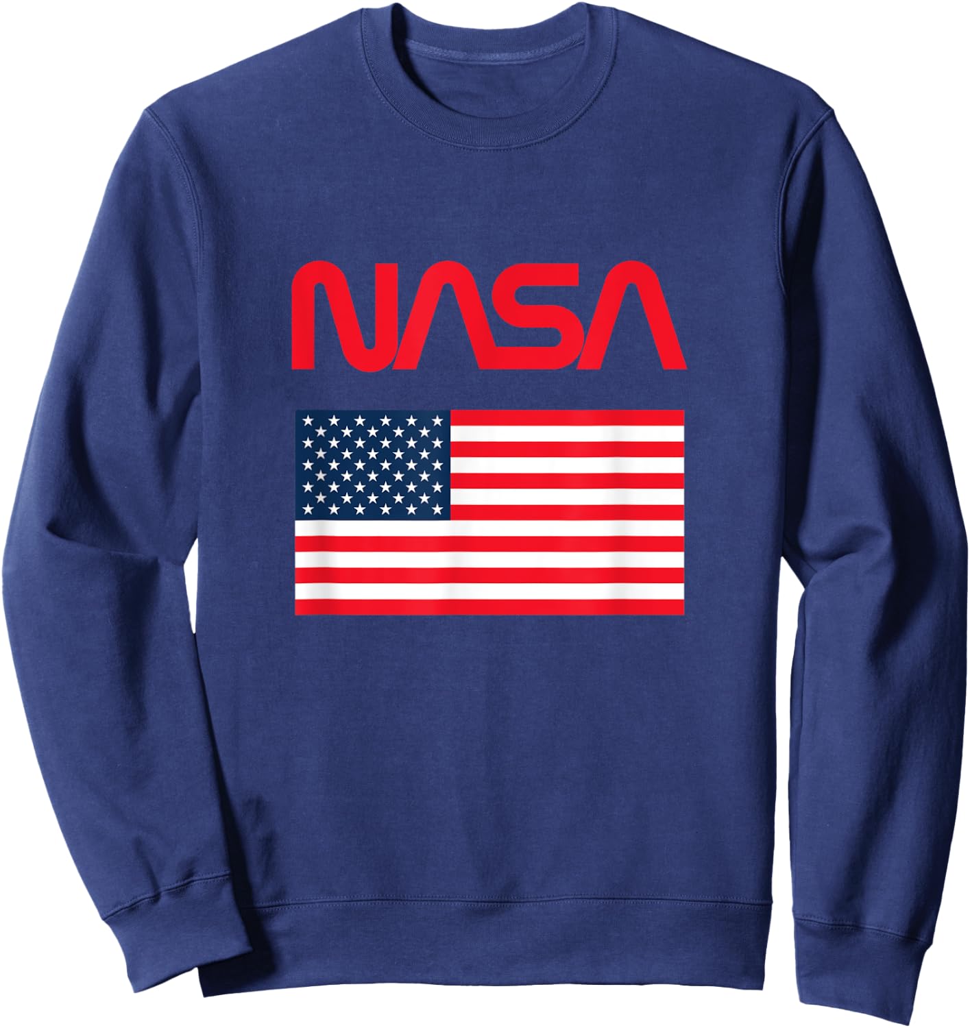 NASA USA Flag Sweatshirt - Sweatshirt | Navy