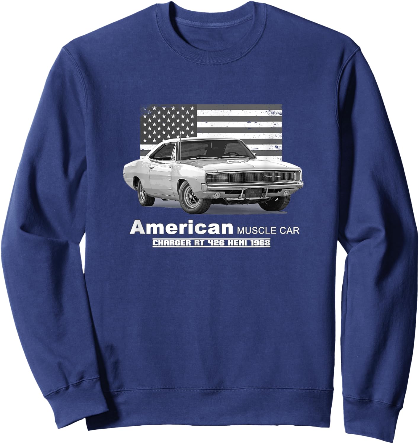 Charger RT 426 Hemi American Muscle Car 60s 70s Sweatshirt - Sweatshirt | Navy
