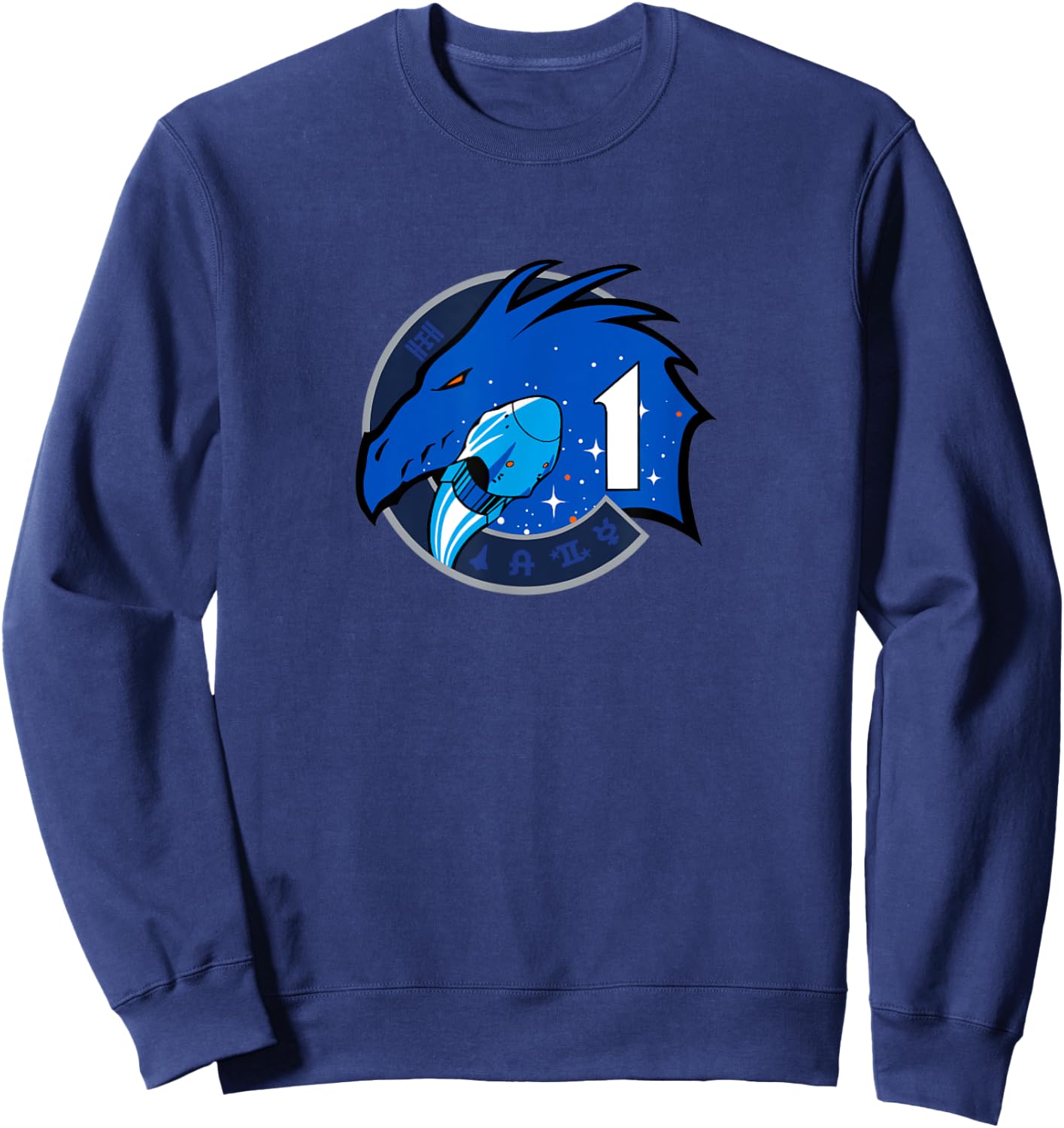 NASA Space Crew Dragon Spacecraft Crew-1 Sweatshirt - Sweatshirt | Navy