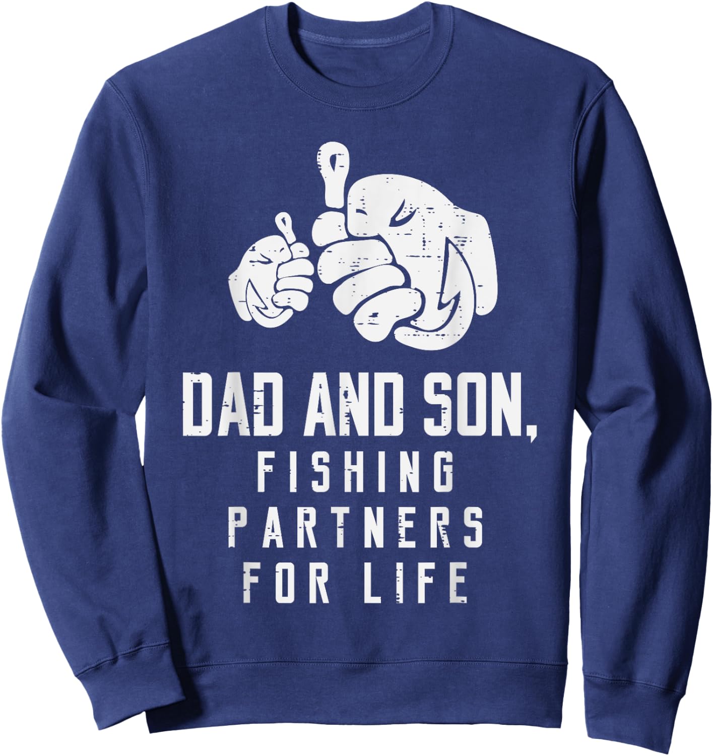 Dad And Son Fishing Partners For Life Matching Boys Men Sweatshirt - Sweatshirt | Navy