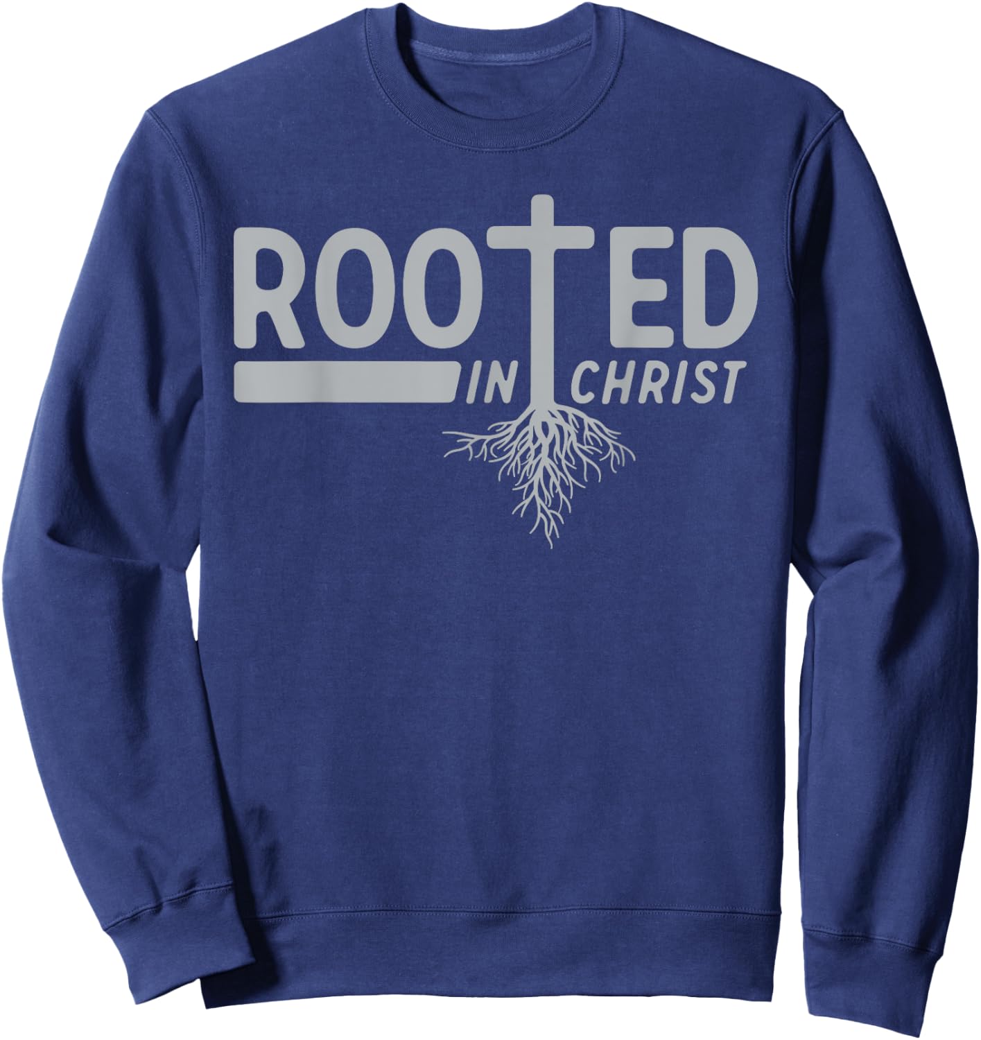 Rooted In Christ Sweatshirt - Sweatshirt | Navy
