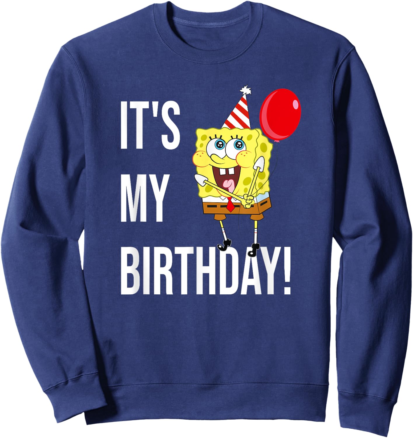 Mademark x SpongeBob SquarePants - SpongeBob - It's My Birthday! Sweatshirt - Sweatshirt | Navy