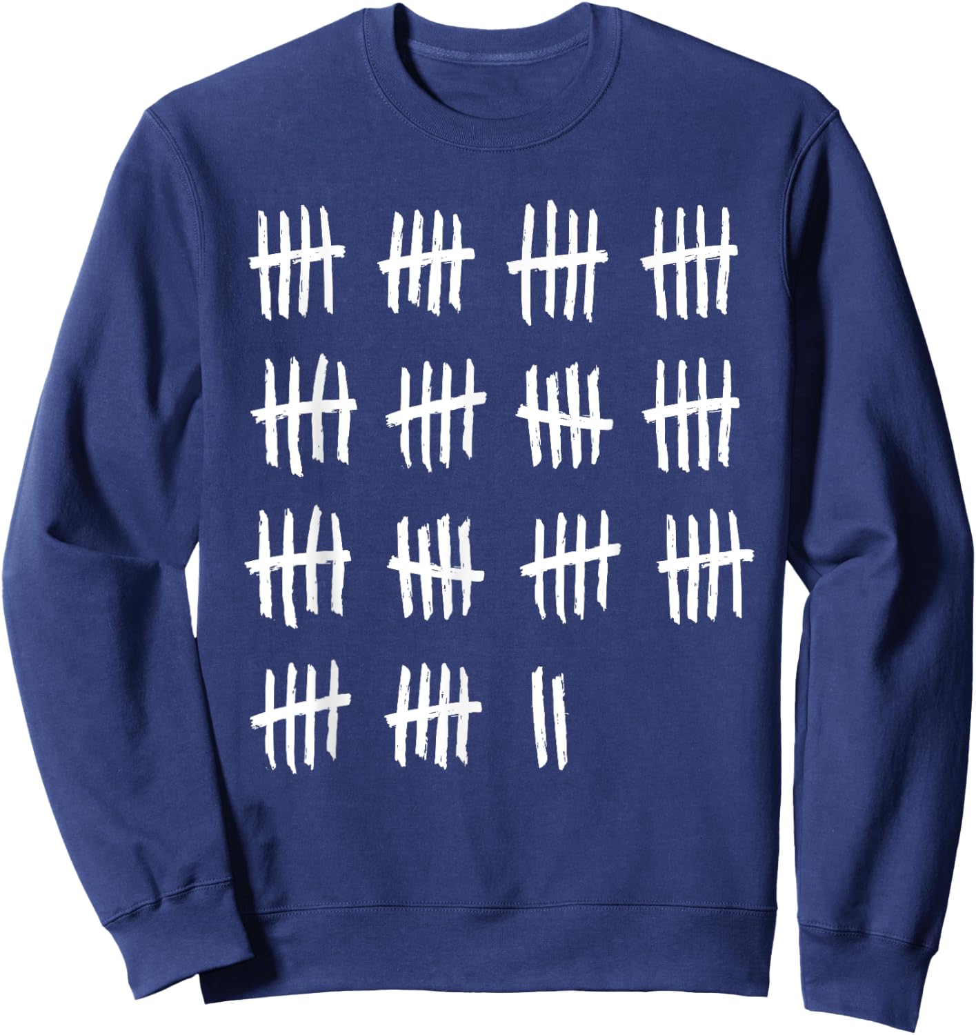 72nd Birthday Outfit 72 Years Old Tally Marks Anniversary Sweatshirt - Sweatshirt | Navy