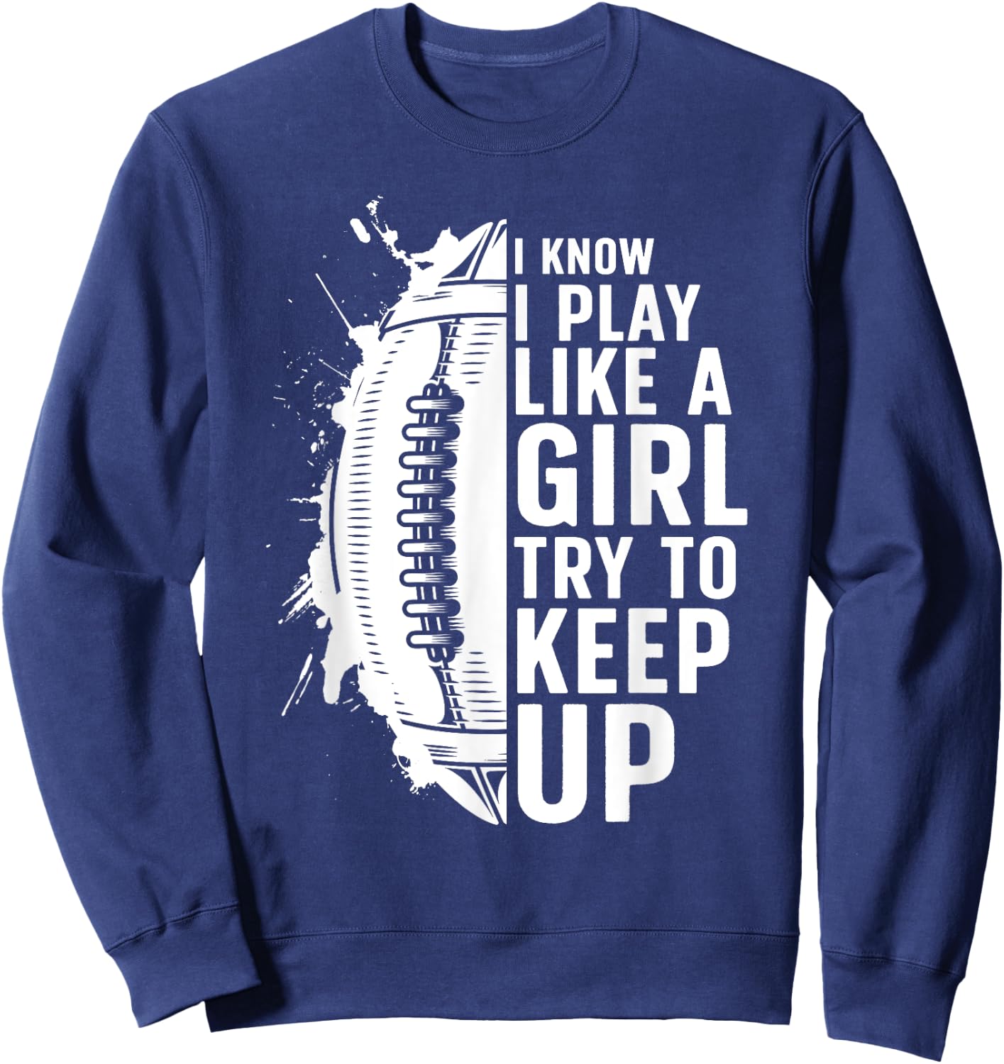 Cool Football Girls Football Player Coach Sports Sweatshirt - Sweatshirt | Navy