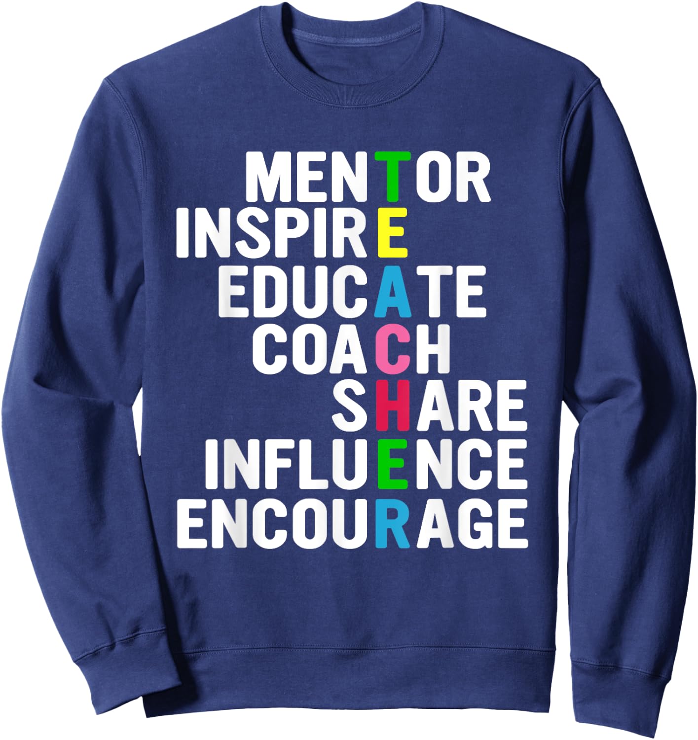 Teacher Art Men Women Funny School Teachers Sweatshirt - Sweatshirt | Navy