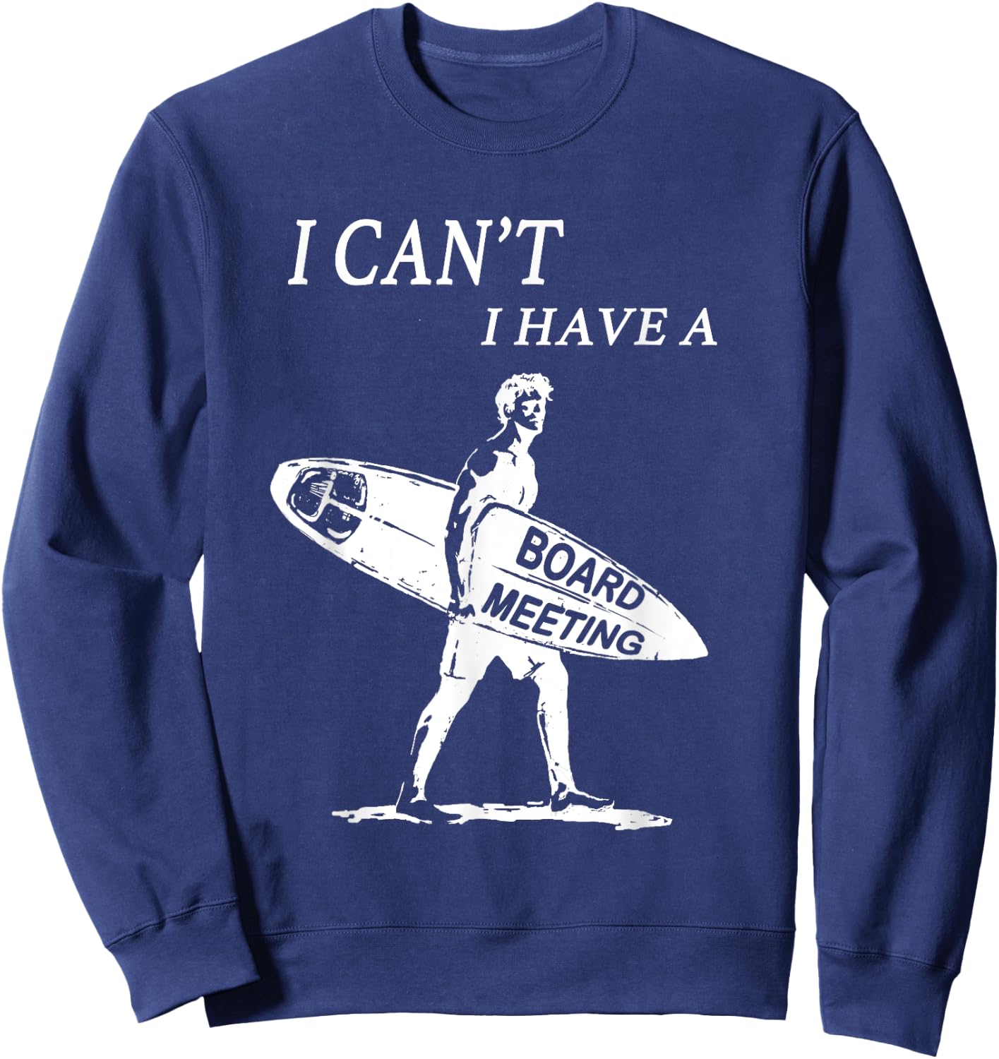 Vintage surfer Funny Surfing gifts retro beach surf Sweatshirt - Sweatshirt | Navy