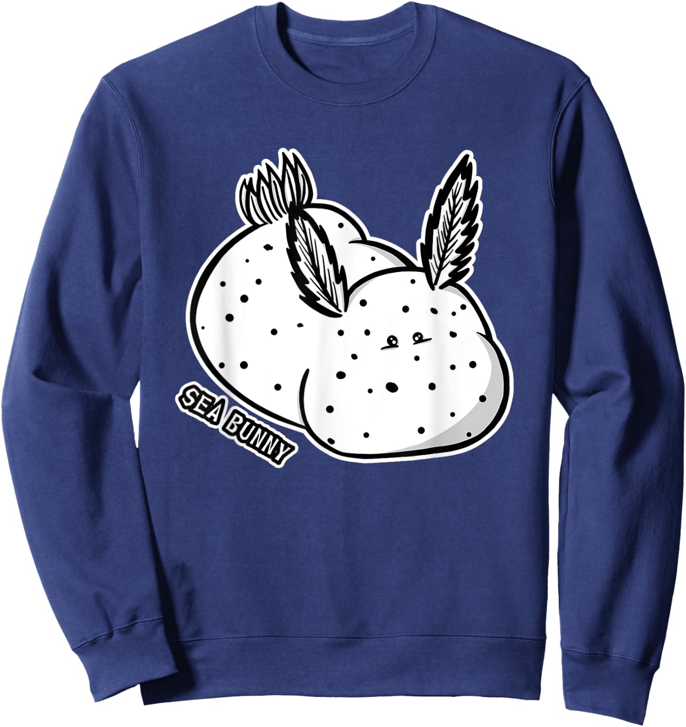 Sea Bunny Cute Ocean Kawaii Slug Jorunna Parva Biologist Sweatshirt - Sweatshirt | Navy