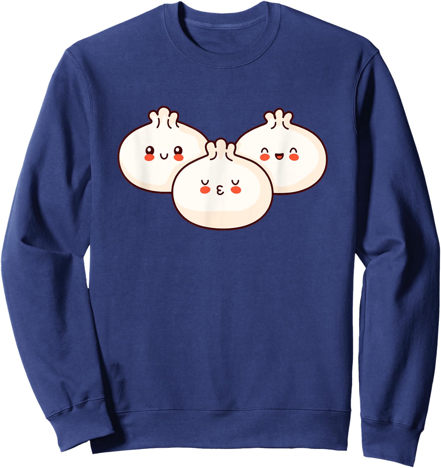 Broke Artist -Adults Kids Dim Sum Dumplings Pork Bun Foodie Sweatshirt - Sweatshirt | Navy