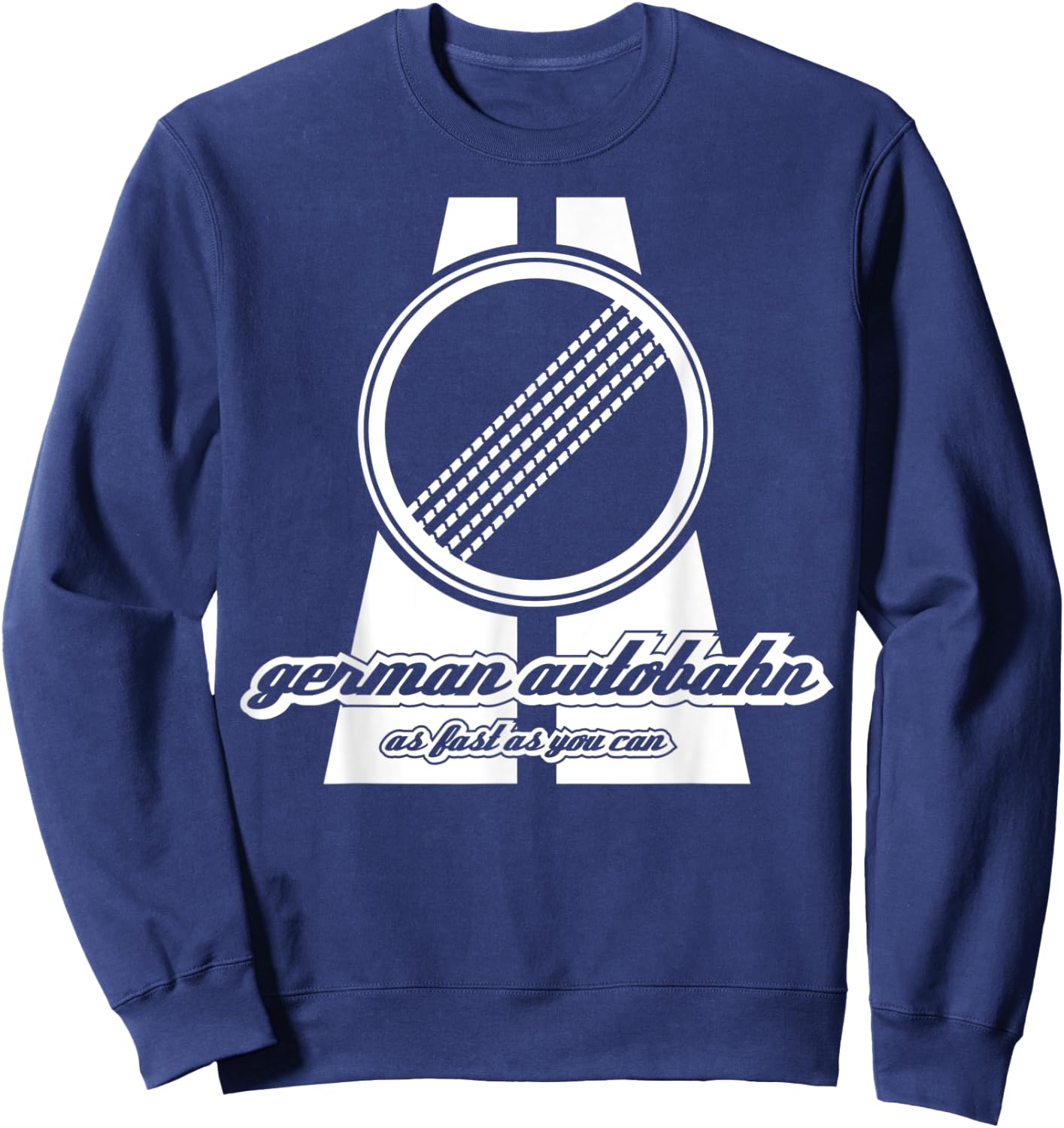 German Autobahn Design "Autobahn" Sweatshirt - Sweatshirt | Navy