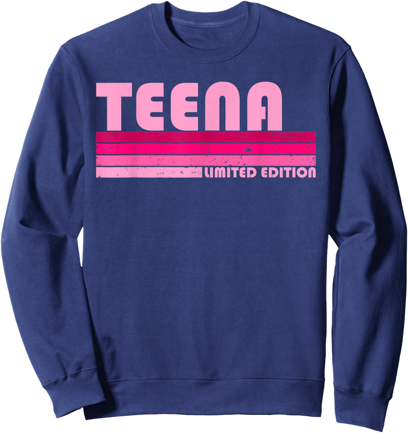 TEENA Name Personalized Retro Vintage 80s 90s Birthday Sweatshirt - Sweatshirt | Navy