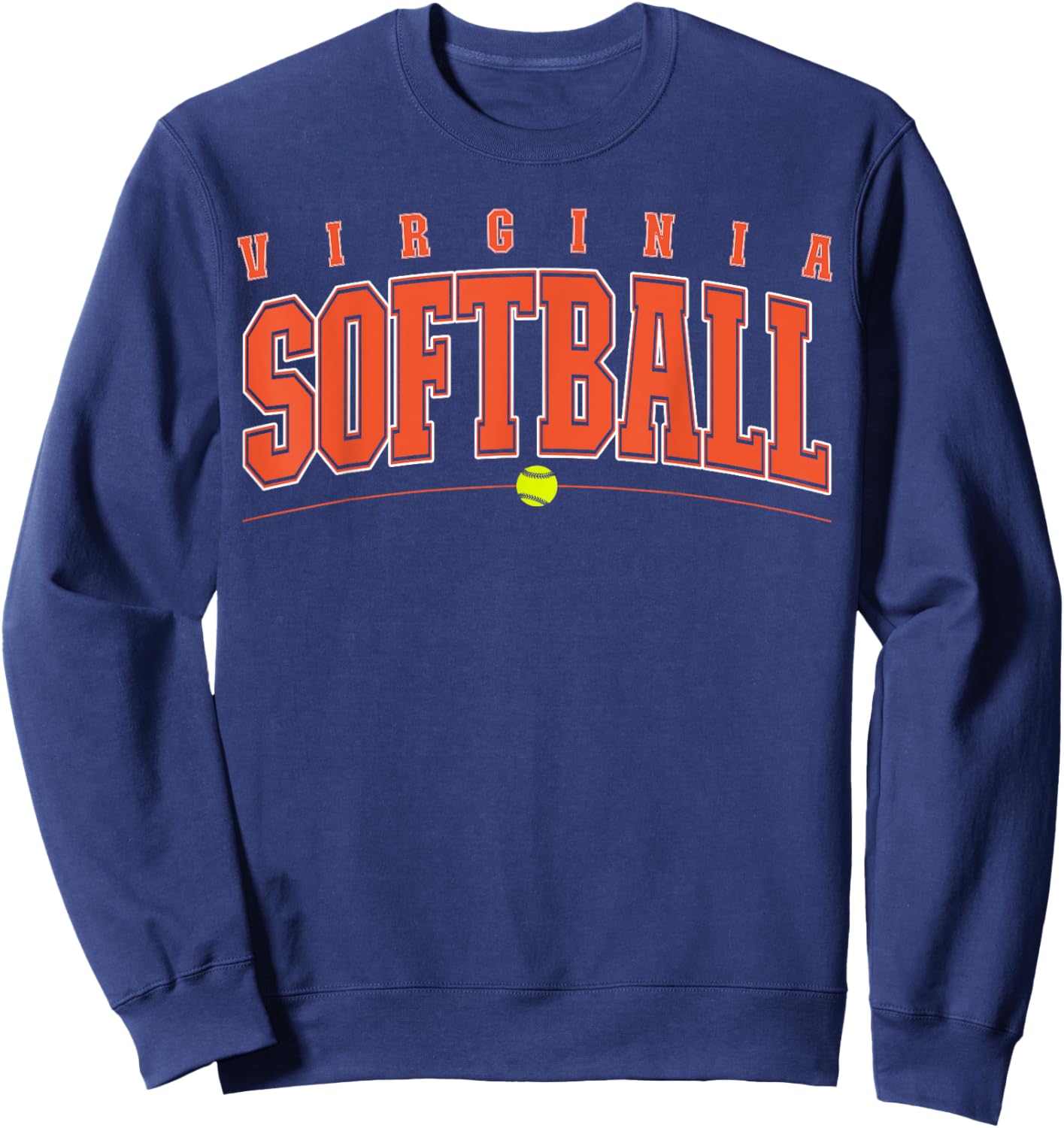 Virginia Softball Vintage Retro Design Sweatshirt - Sweatshirt | Navy