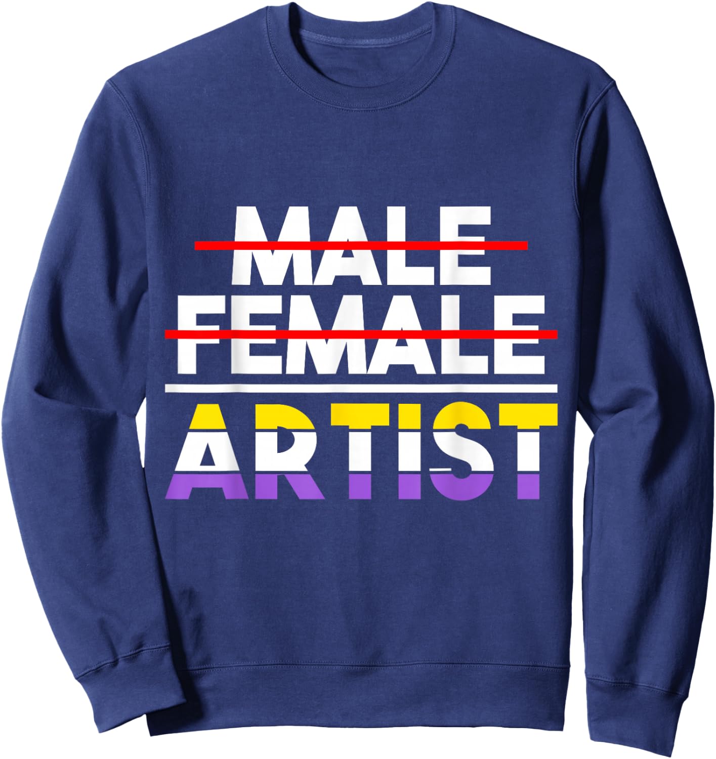 Non Gender Artist Non Binary Sweatshirt - Sweatshirt | Navy