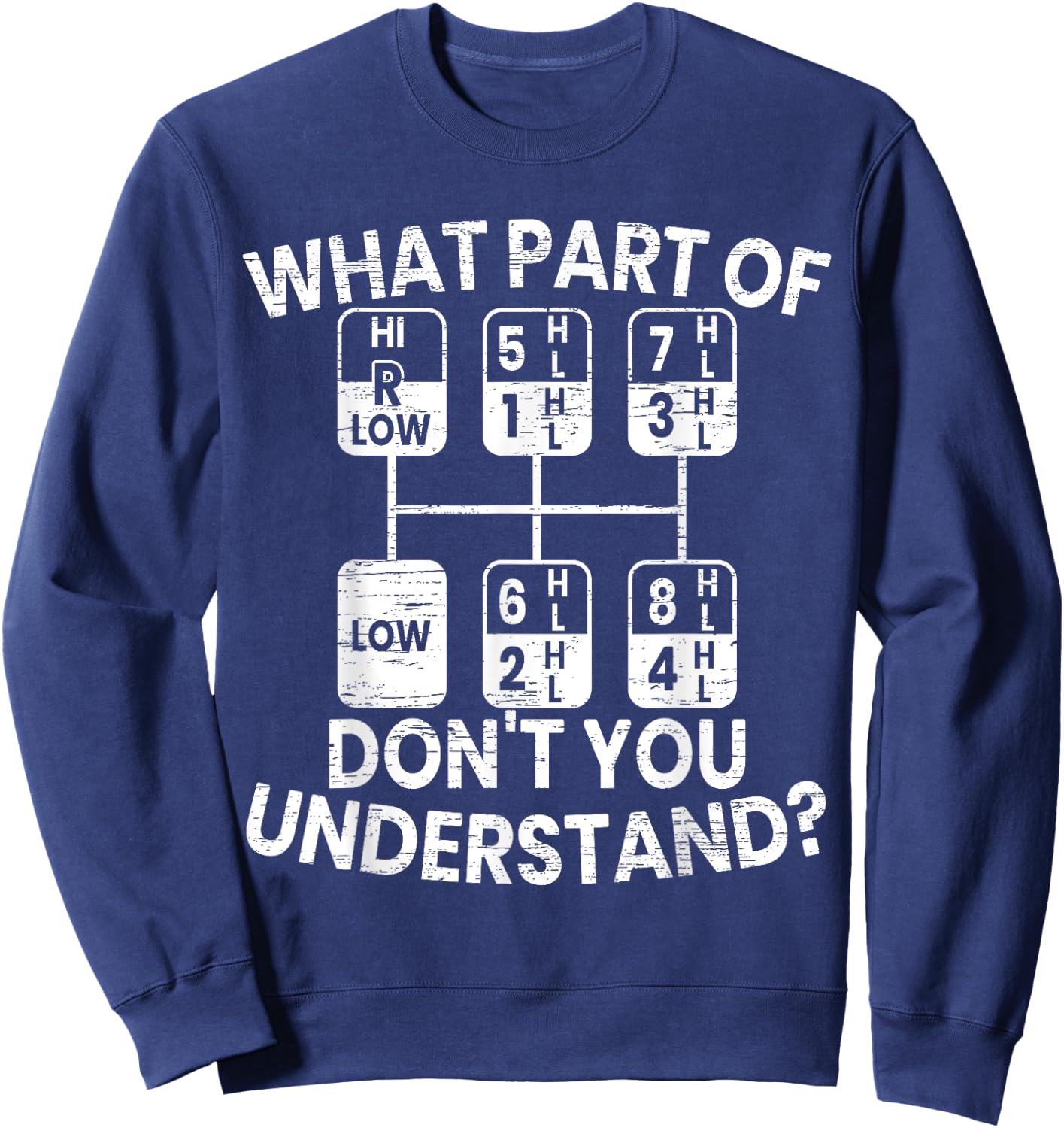 What Part Of Don't You Understand Funny Trucker Truck Driver Sweatshirt - Sweatshirt | Navy