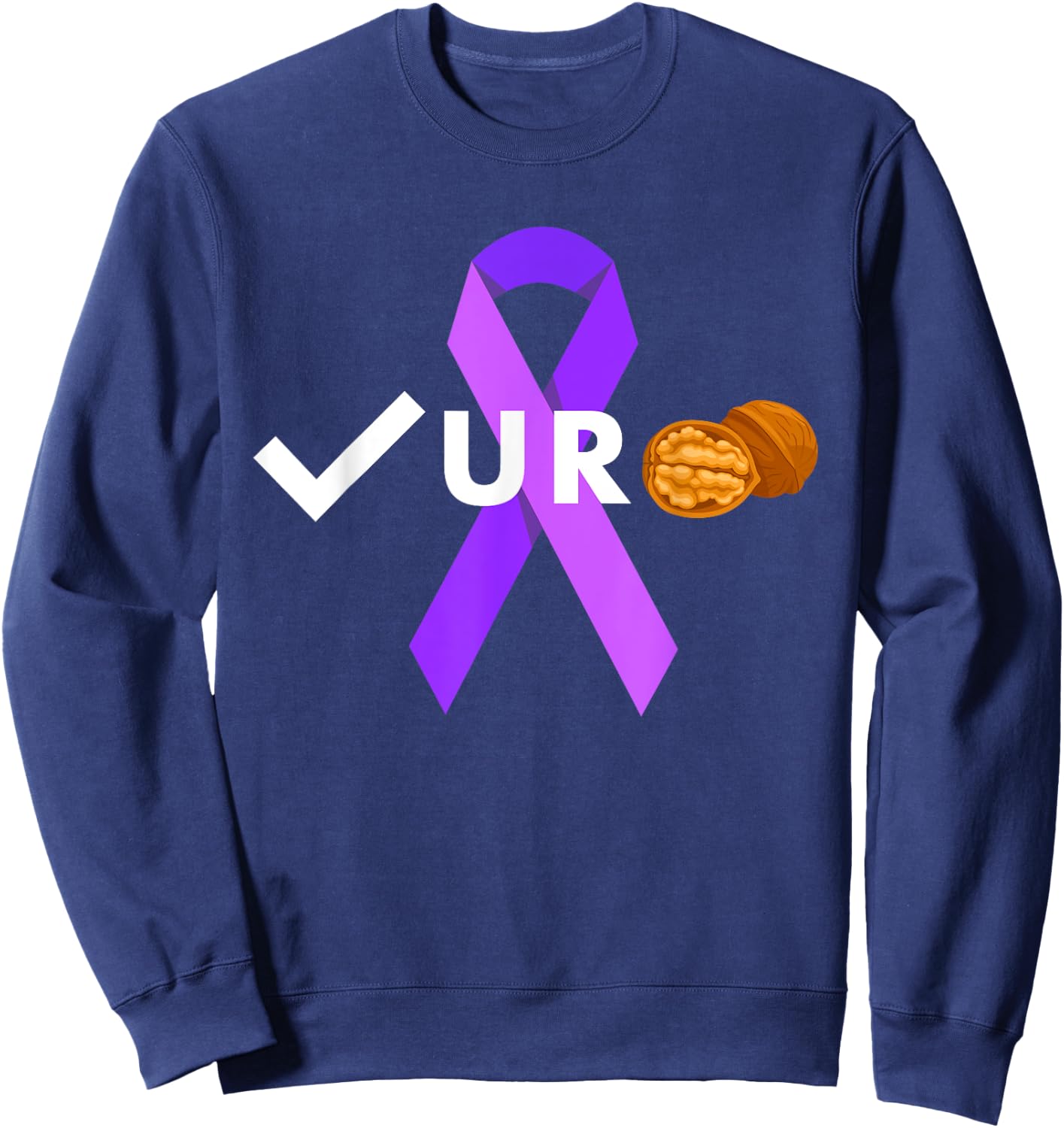 Check your Nuts Check your Balls Testicular Cancer Awareness Sweatshirt - Sweatshirt | Navy