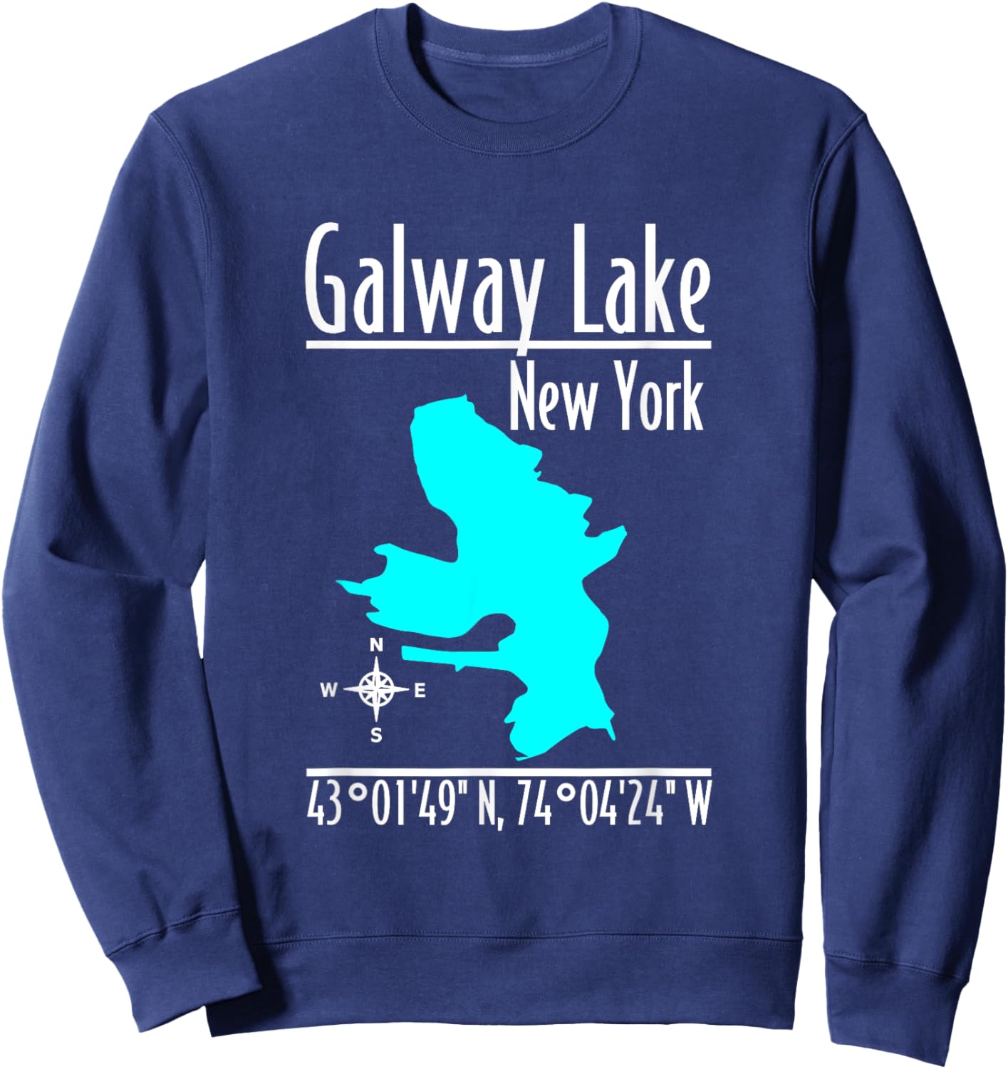 Modern Galway Lake - New York Sweatshirt - Sweatshirt | Navy
