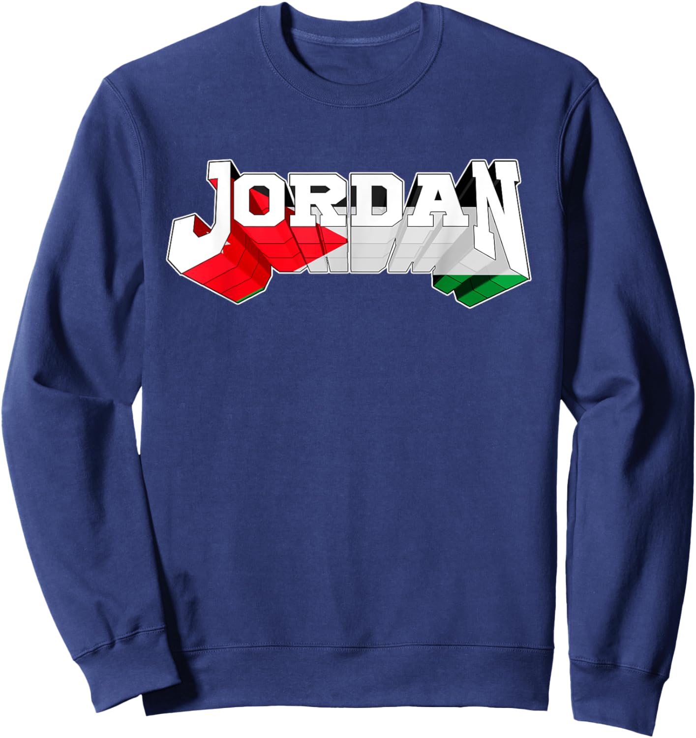Proud Jordan Flag Jordanian Sweatshirt - Sweatshirt | Navy