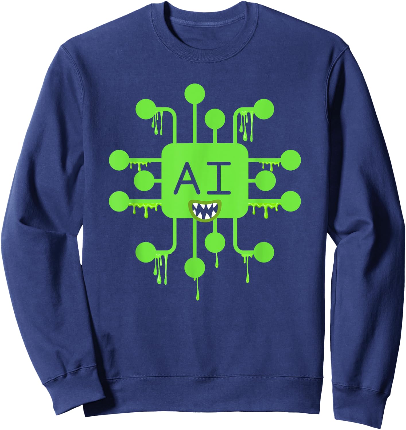 AI Monster of The Year - Artificial Intelligence Halloween Sweatshirt - Sweatshirt | Navy