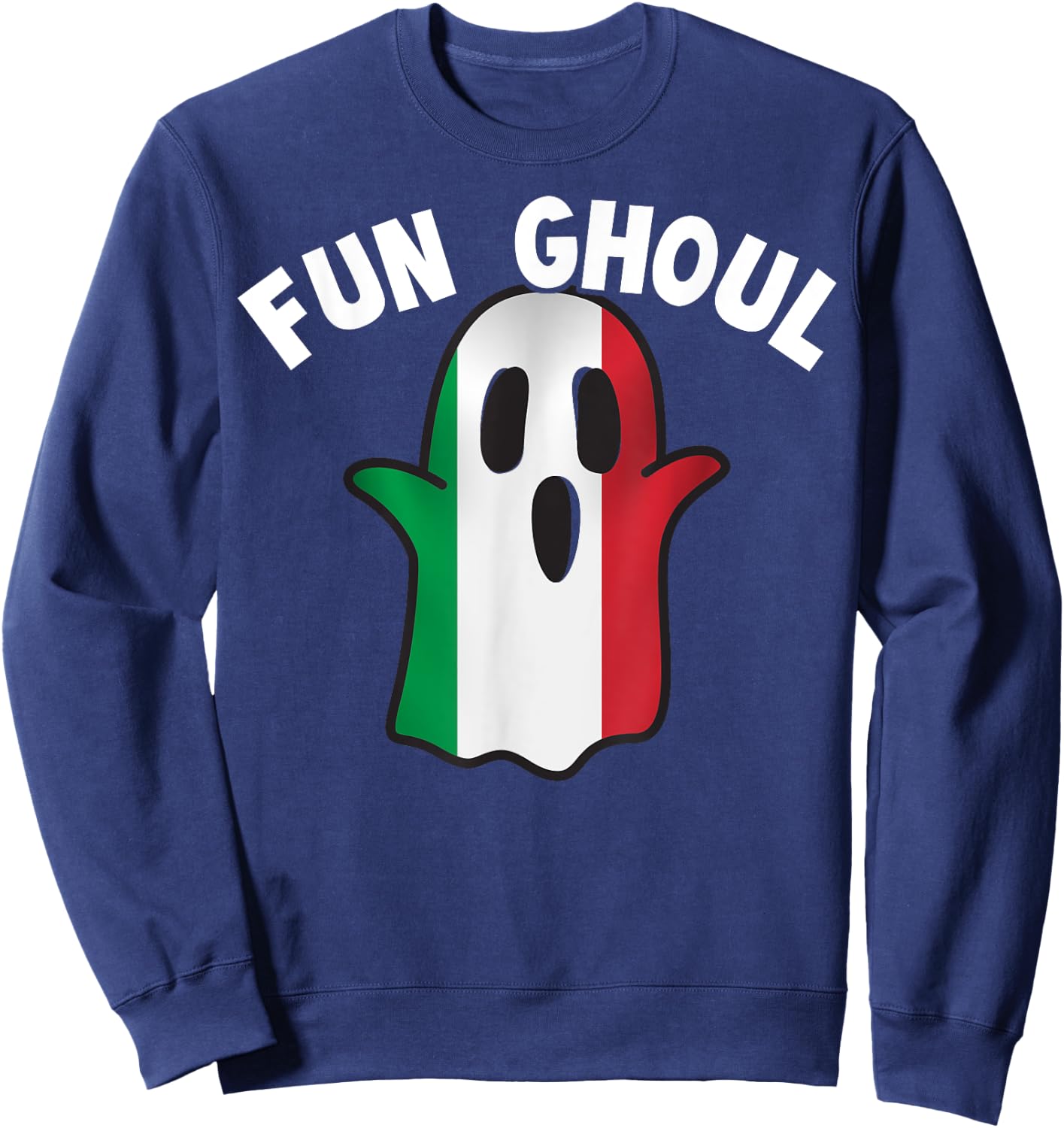 Fun Ghoul Halloween Themed Gift Italy Lovers Gift Sweatshirt - Sweatshirt | Navy