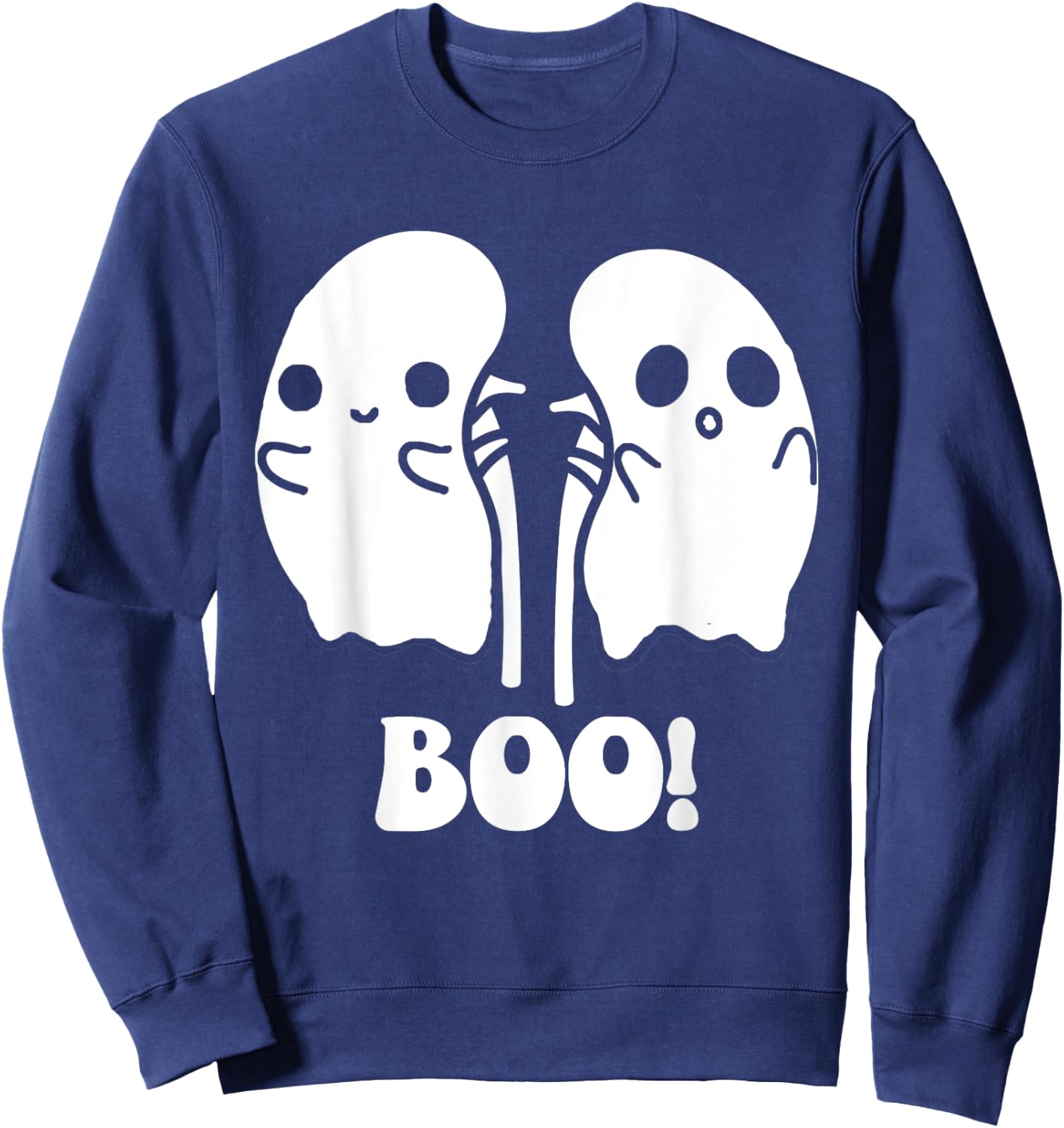 Funny Boo Ghost Kidney Dialysis Nurse Halloween Costume Sweatshirt - Sweatshirt | Navy