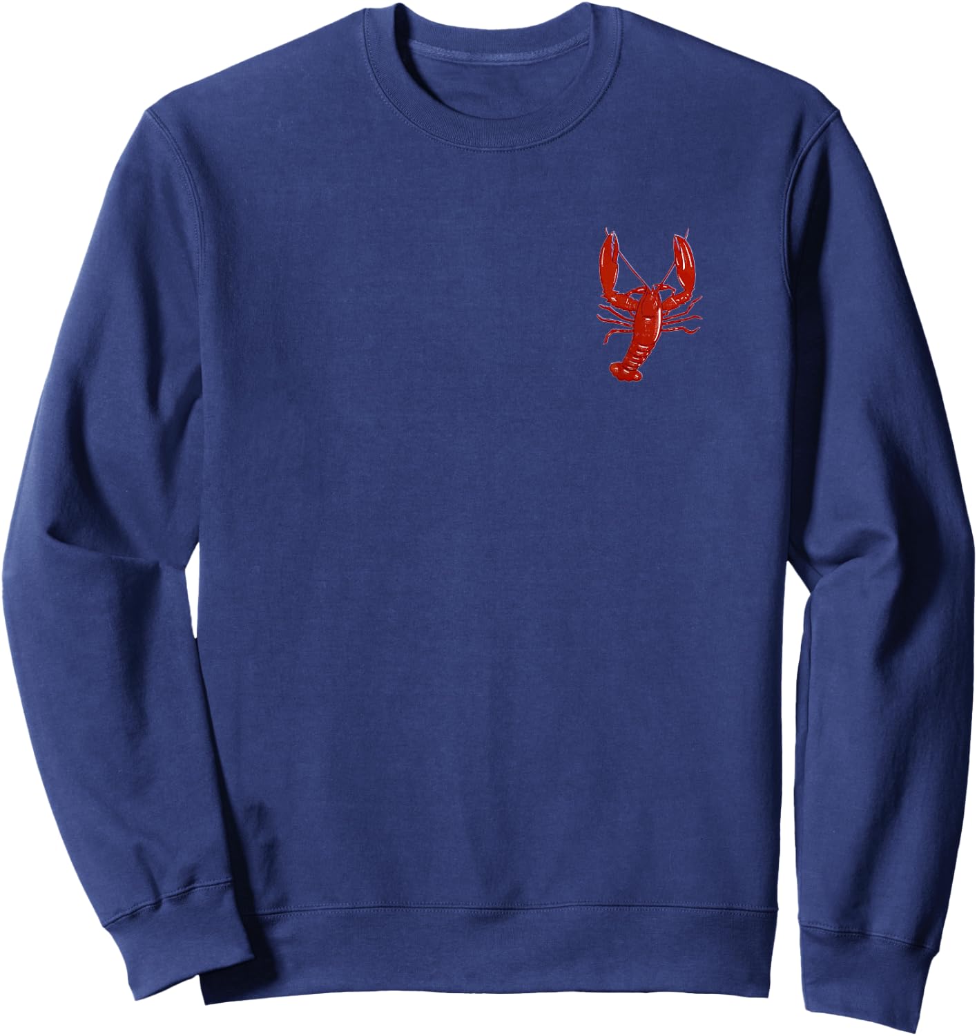 Red Maine Lobster Classic Design Nautical Boating Sweatshirt - Sweatshirt | Navy