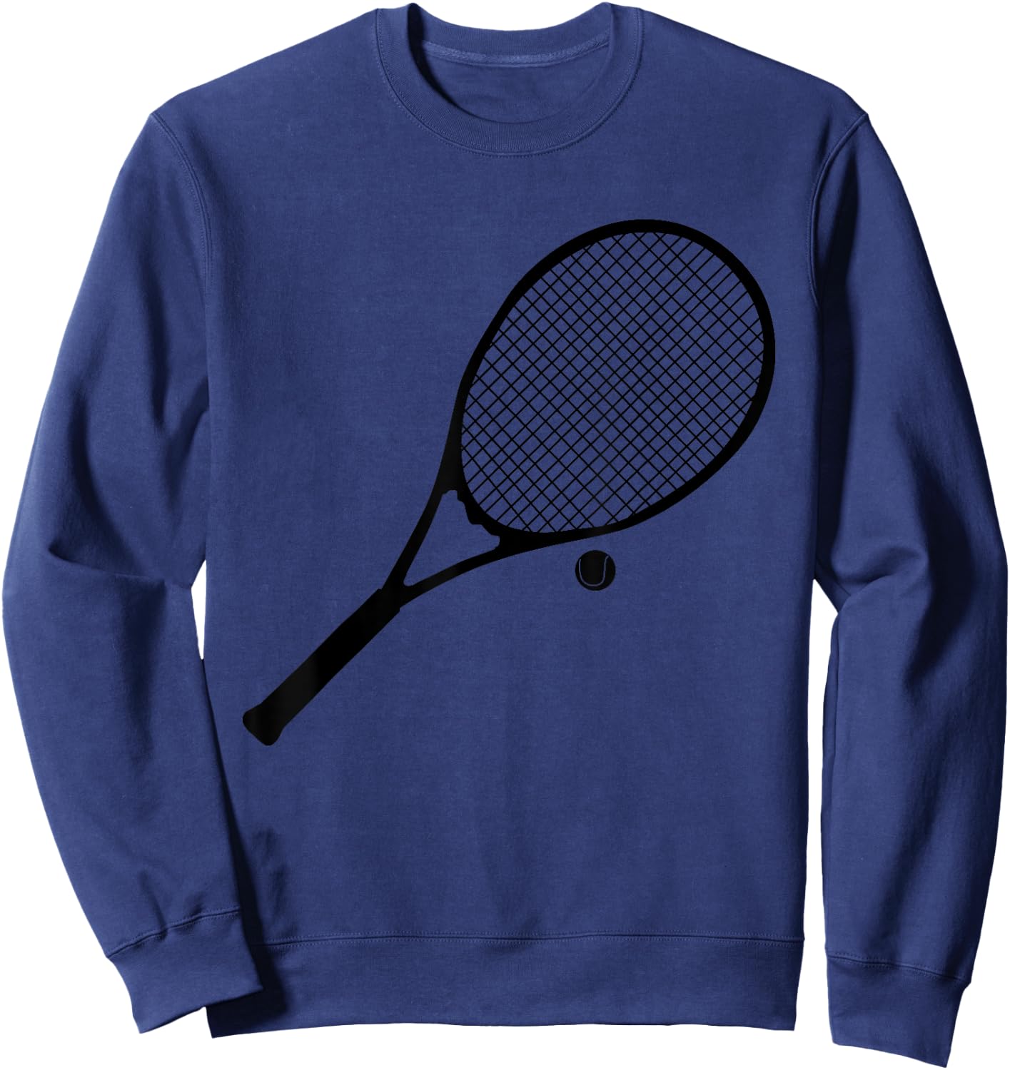Silhouette Tennis Racket And Ball Player Smash Serve Fans Sweatshirt - Sweatshirt | Navy