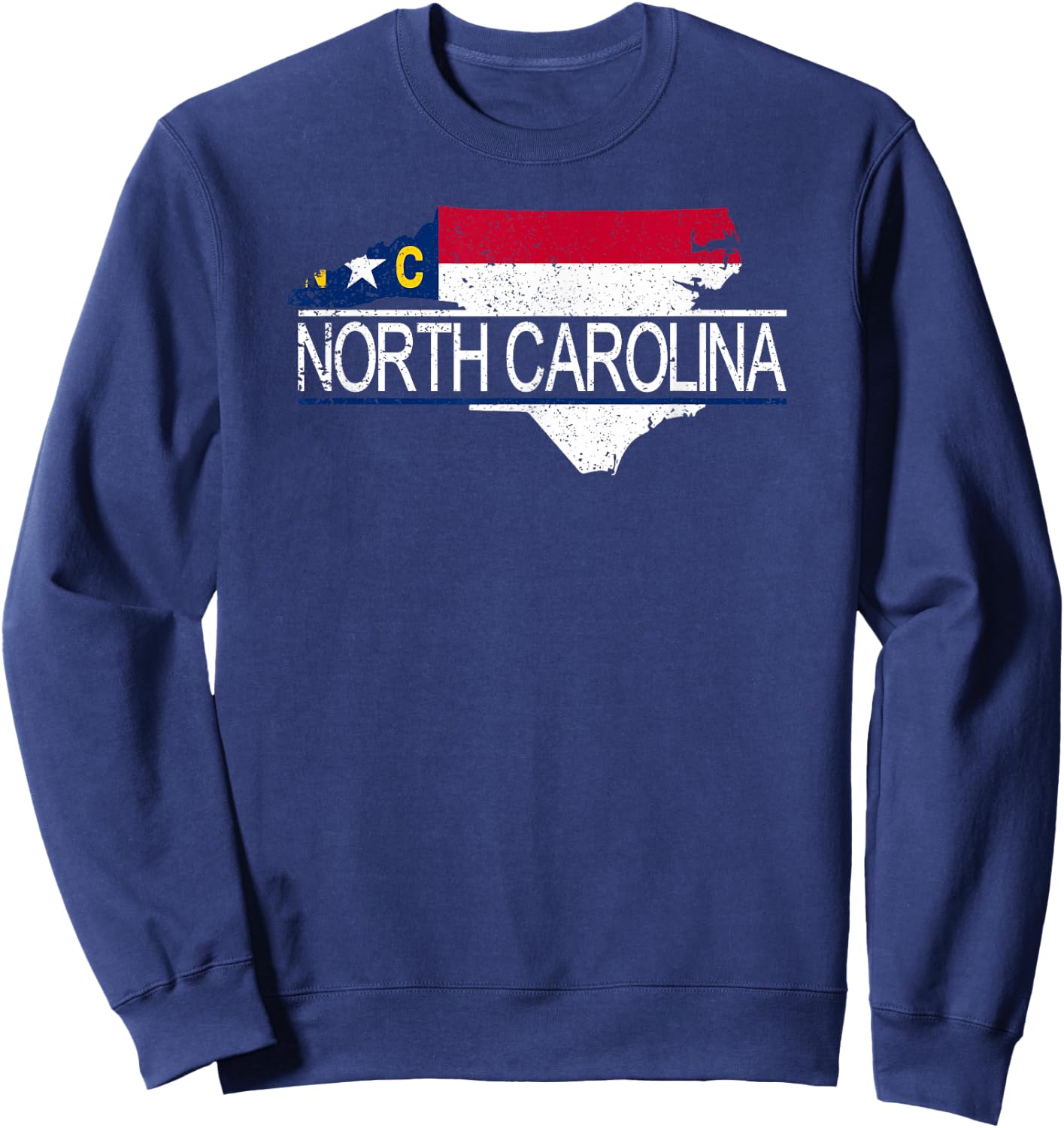 Distressed North Carolina Sweatshirt - Sweatshirt | Navy