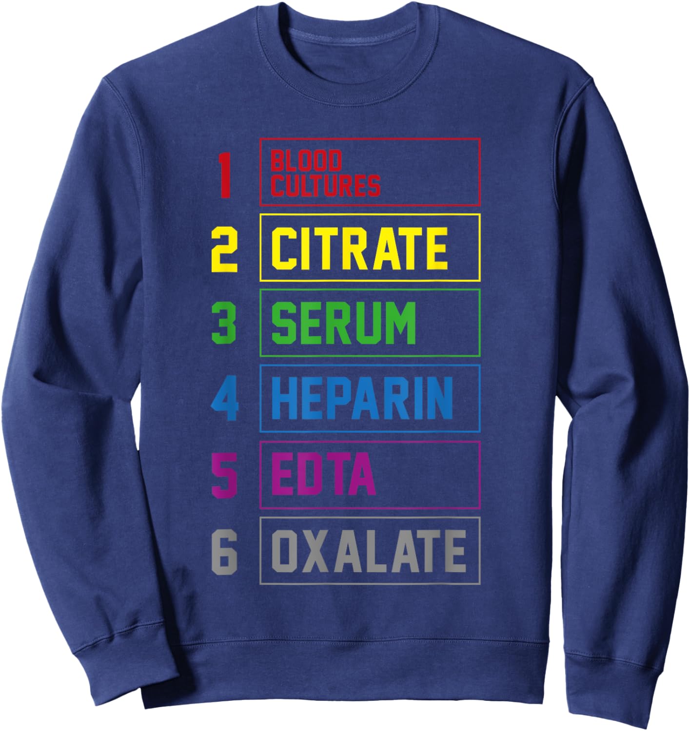 Phlebotomy lab technician Order of Draw Sweatshirt - Sweatshirt | Navy
