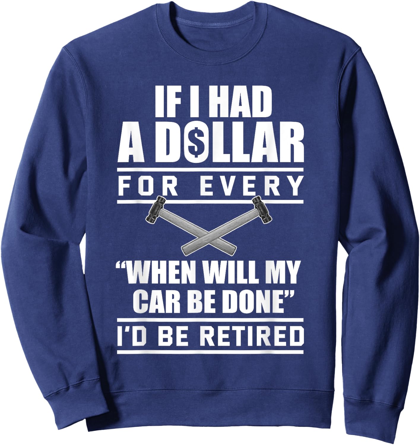 Funny Auto Body Technician , Small, Black Sweatshirt - Sweatshirt | Navy