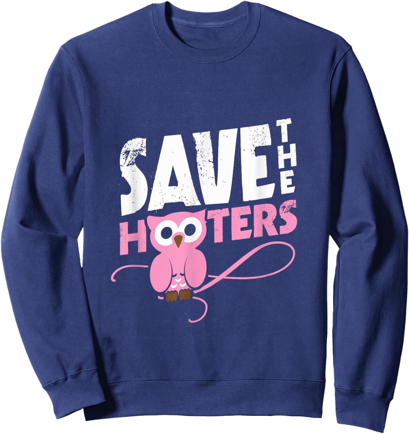 Save the hooters breast cancer Sweatshirt - Sweatshirt | Navy