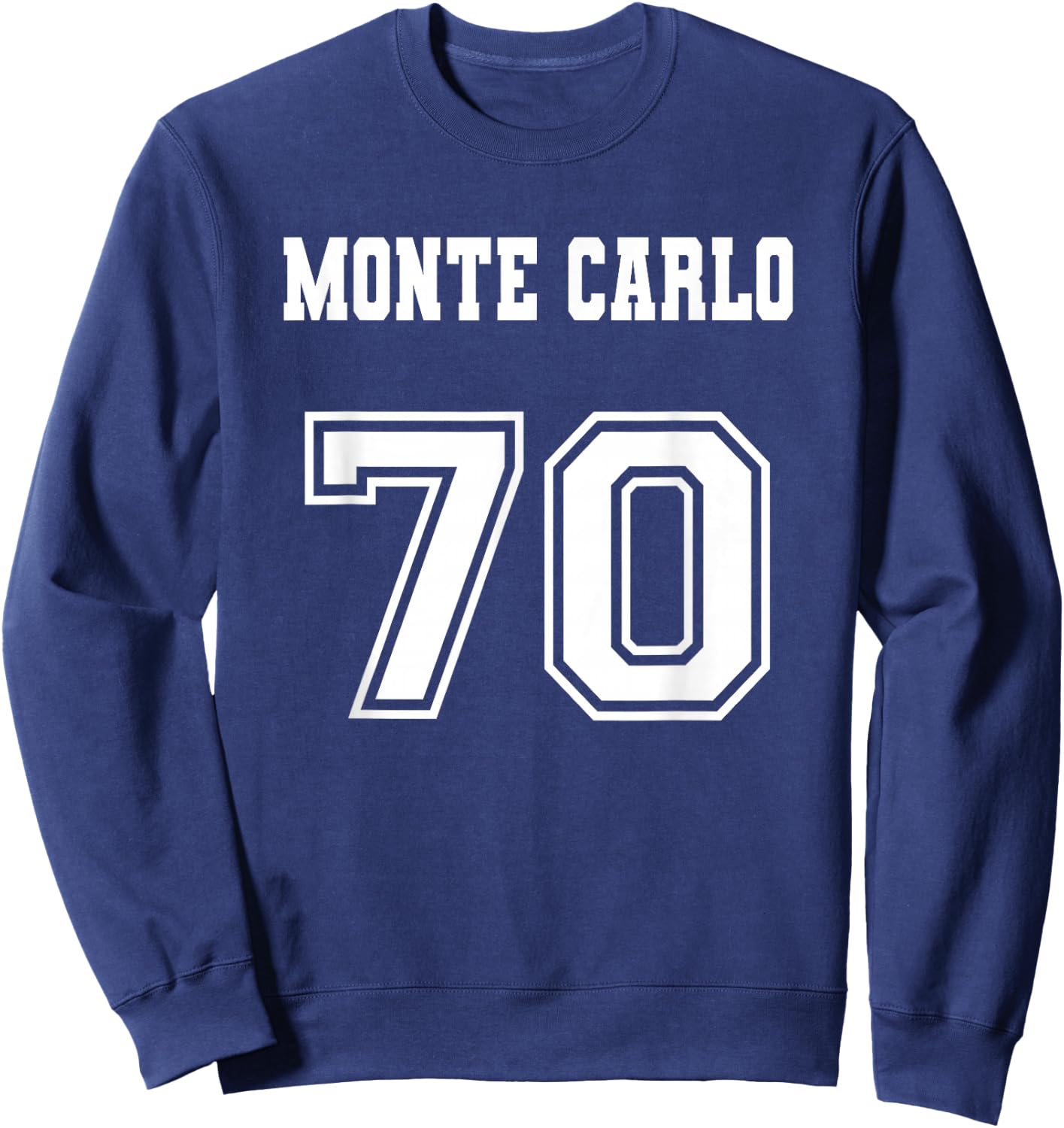 Jersey Style Monte Carlo 70 1970 Old School Muscle Car Sweatshirt - Sweatshirt | Navy