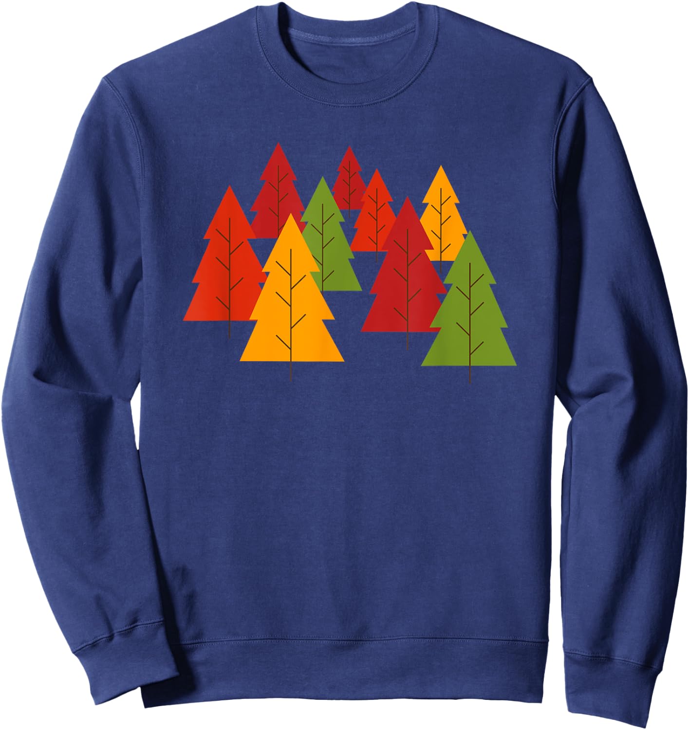 Fall Color Changing Leaves Cute Autumn Trees Sweatshirt - Sweatshirt | Navy