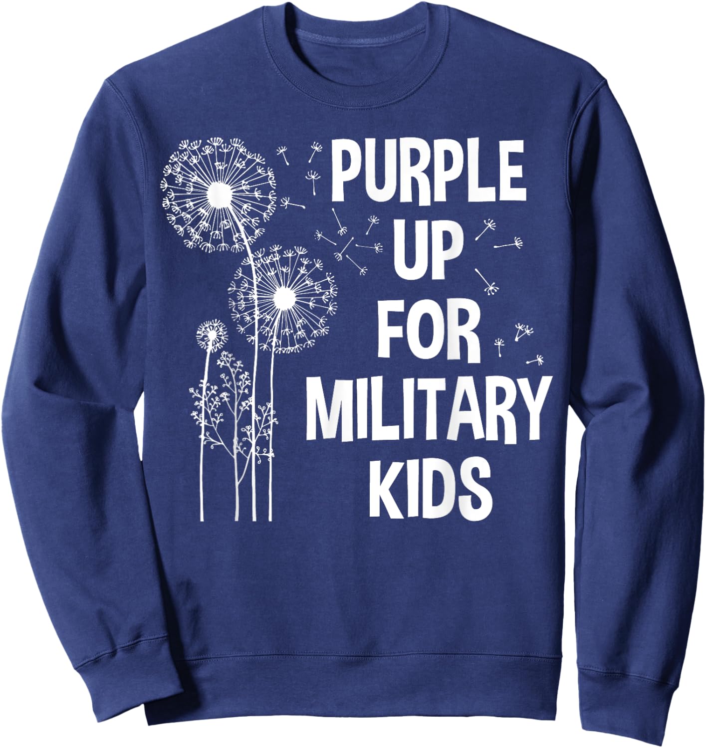 Purple Up for Military Kids - Month of the Military Child Sweatshirt - Sweatshirt | Navy
