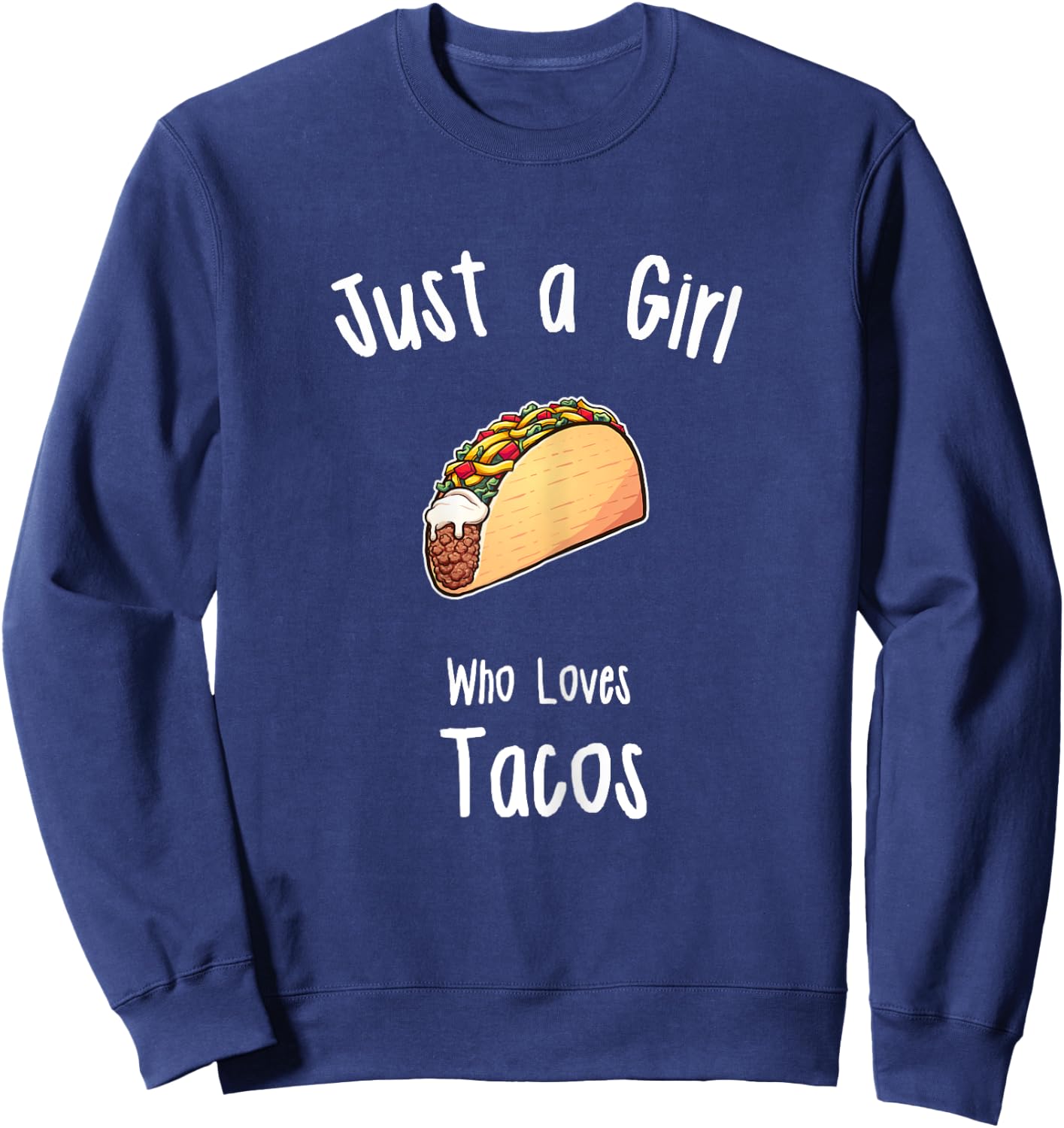 Girls Taco Shirt | Girls Taco Sweatshirt - Sweatshirt | Navy